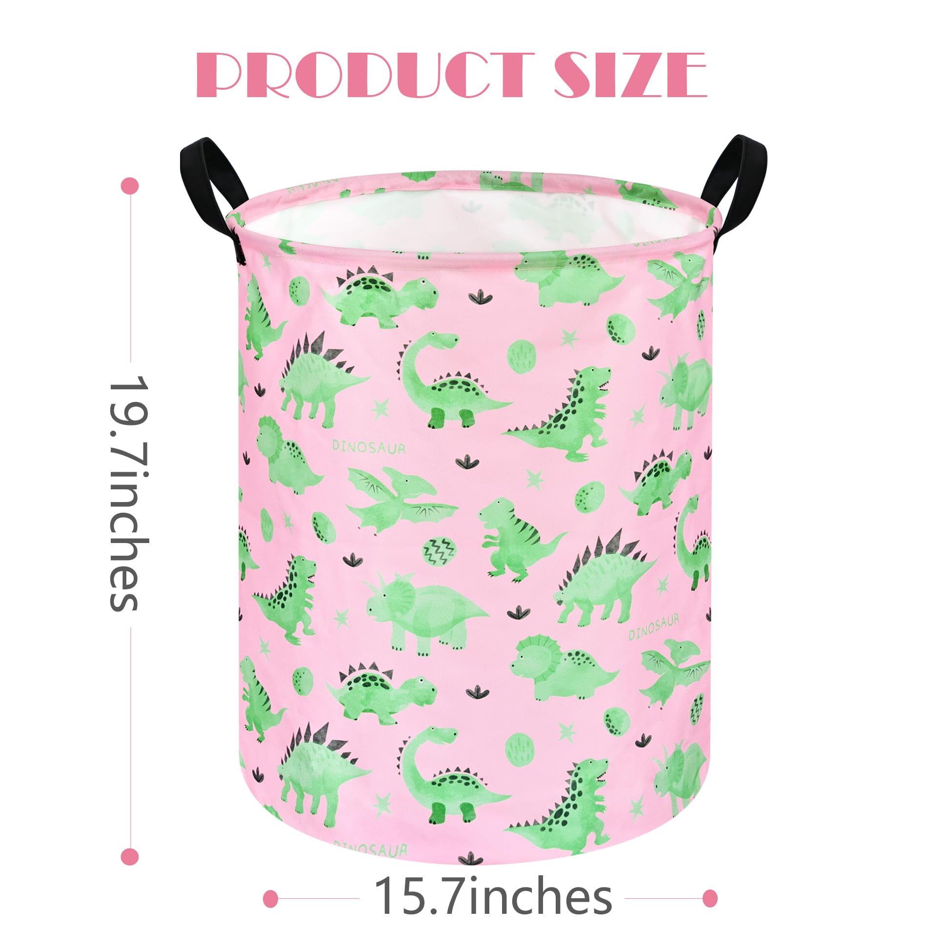 Maizmz Baby Storage Basket Girls Room Decor Laundry Basket Kids Hamper Nursery Bins Gifts Toys Organizer Collapsible Canvas For