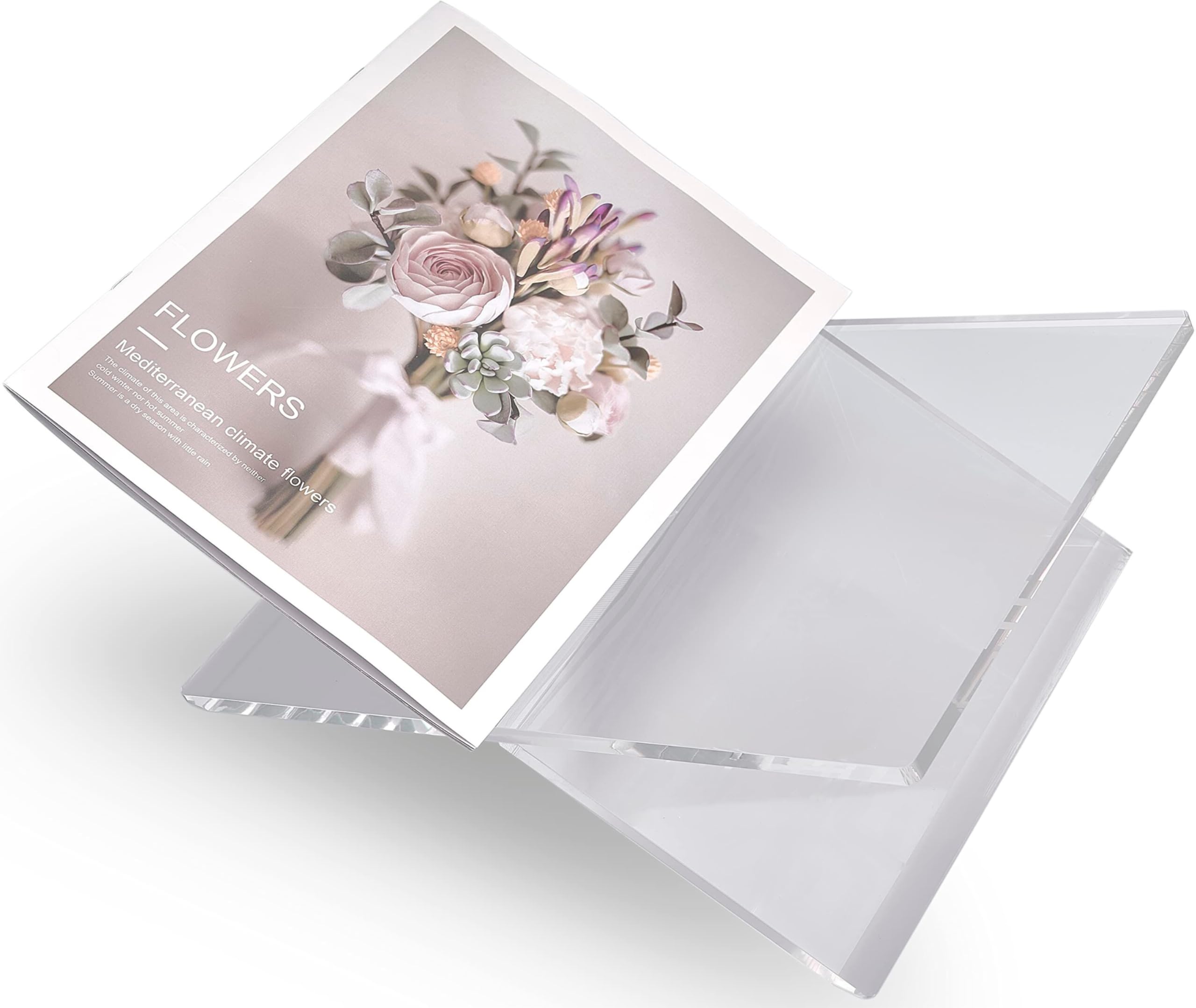Honygebia Clear Acrylic Book Stands - Cross Frame Acrylic Book Holder, Open Bookstand For Display And Reading, Suitable For Art,