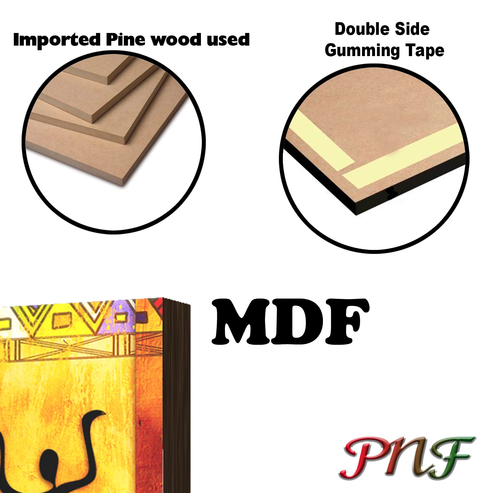 pnf Modern Abstract Art Set of 3 MDF Panel-0888-(MDF,Multicolour,18x12inch)