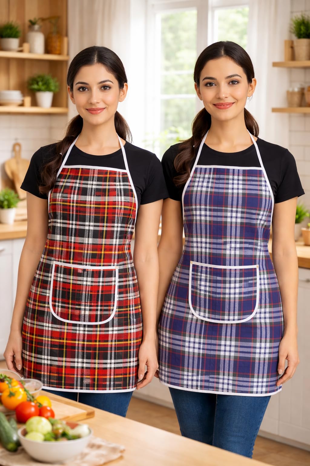 The LionS Share Apron Cooking Kitchen Apron For Women And Men Chef Apron (Pack Of 2)Rev03