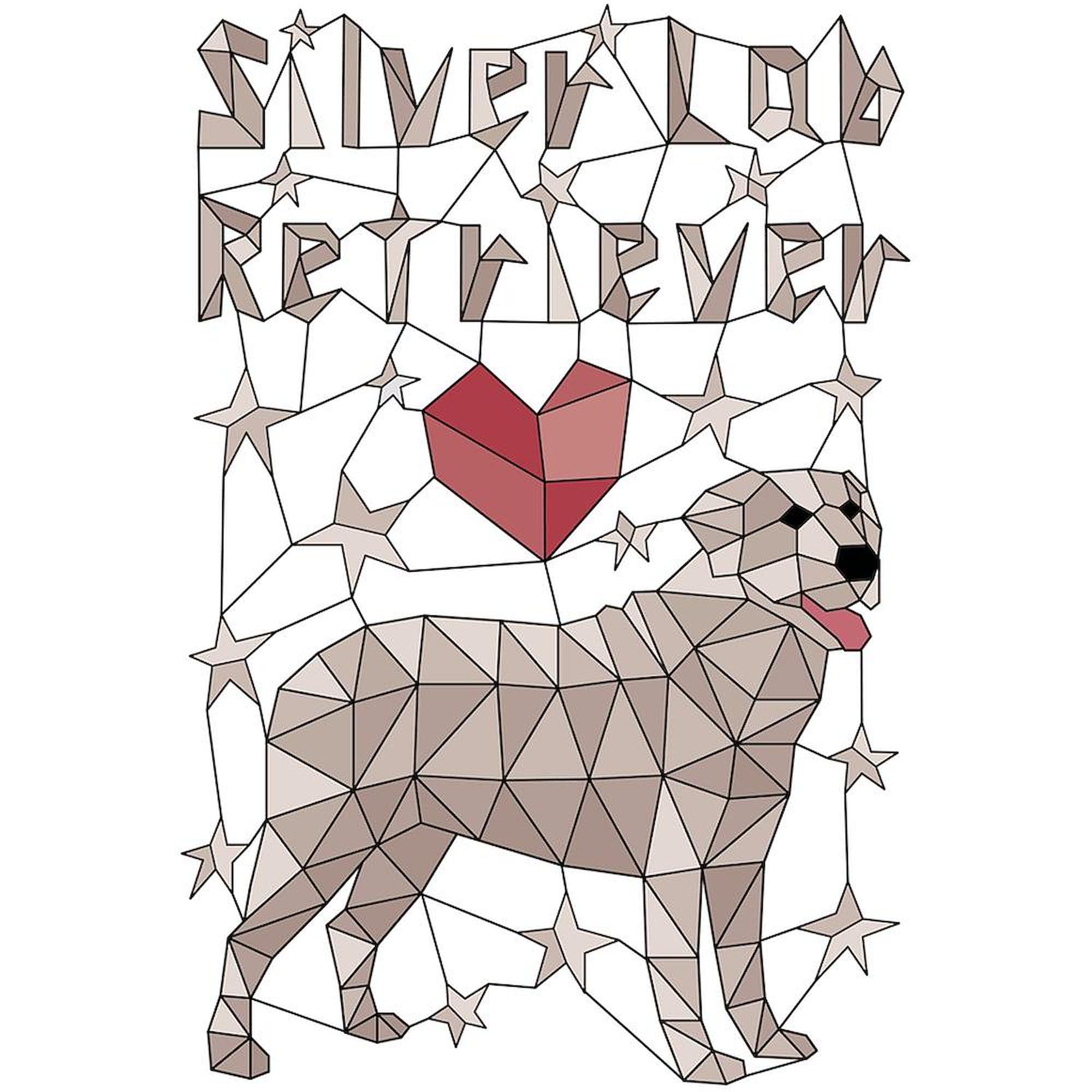 CafePress Geometric Silver Lab Retriever Mugs 15 oz (444 ml) Ceramic Coffee Mug