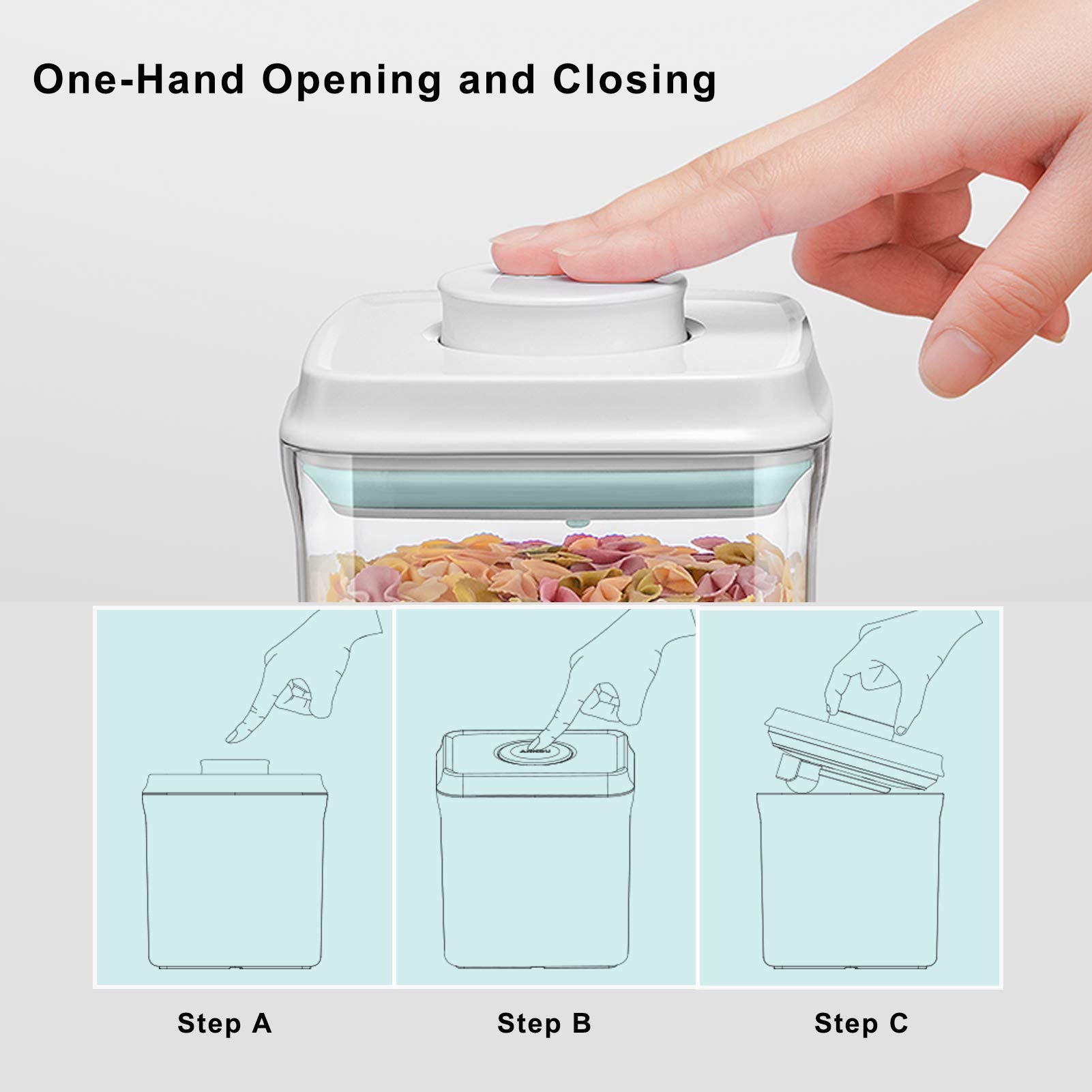 Cozey Daily Food Storage Airtight Container Milky Powder Formula Dispenser With Spoon Bpa-Free Airtight Jar, No Scraper Design,