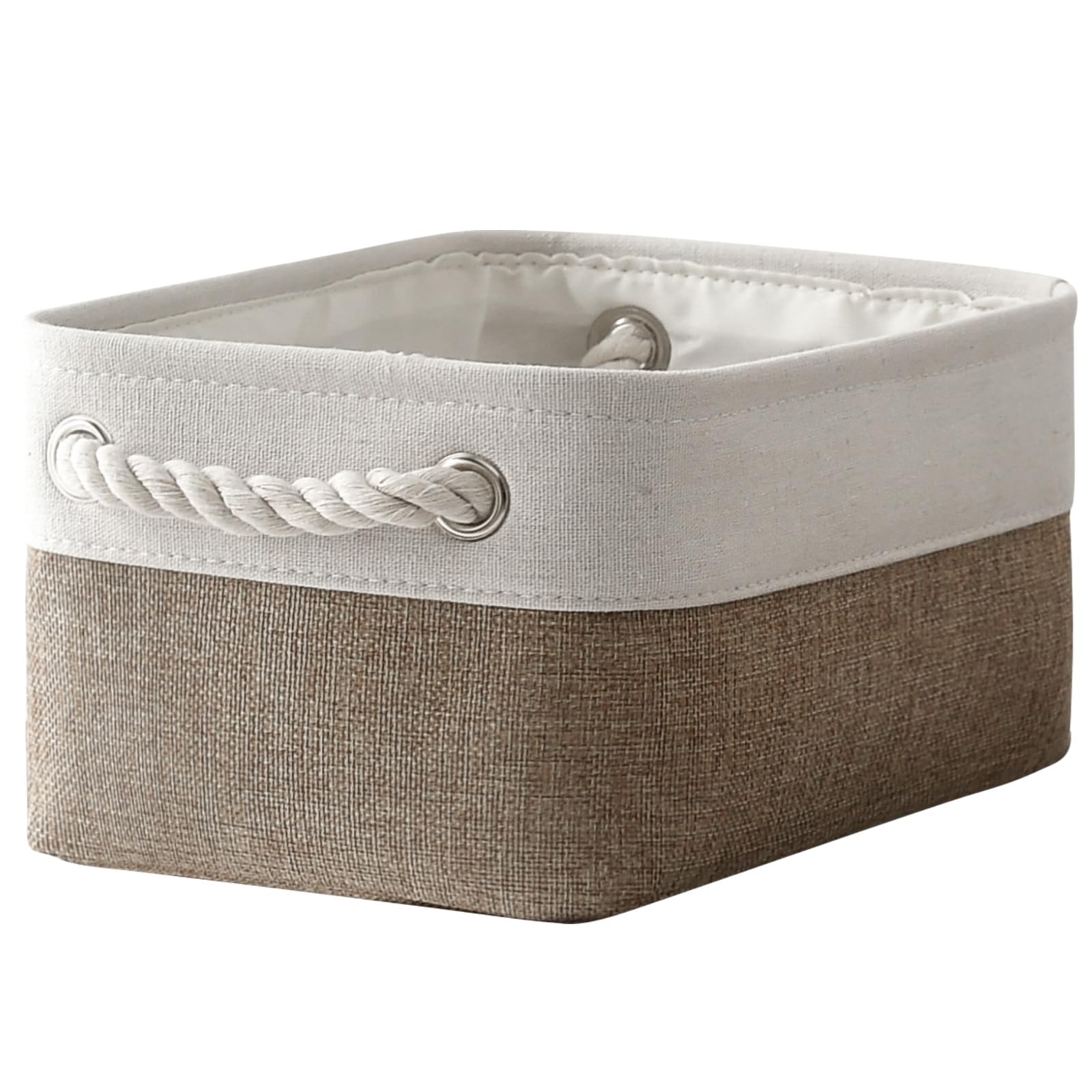 Thewarmhome Storage Basket For Organizing - 1 Pack 12X8X5.2 Inch Baskets For Gifts Empty With Handles, Fabric Storage Cubes For