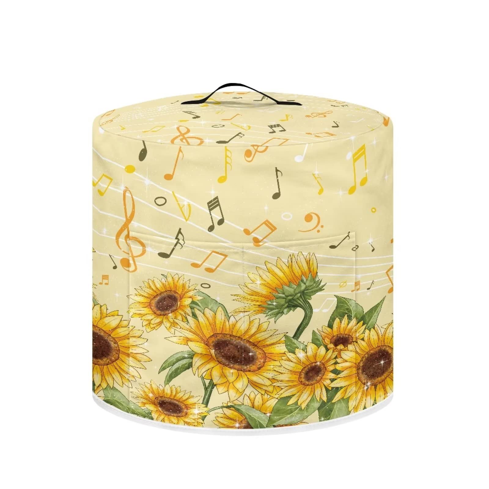 Dolyues Sunflower Pressure Cooker Cover Washable Protective Cover Bag With Pocket And Handle For Electric Pressure Cooker Air Fr