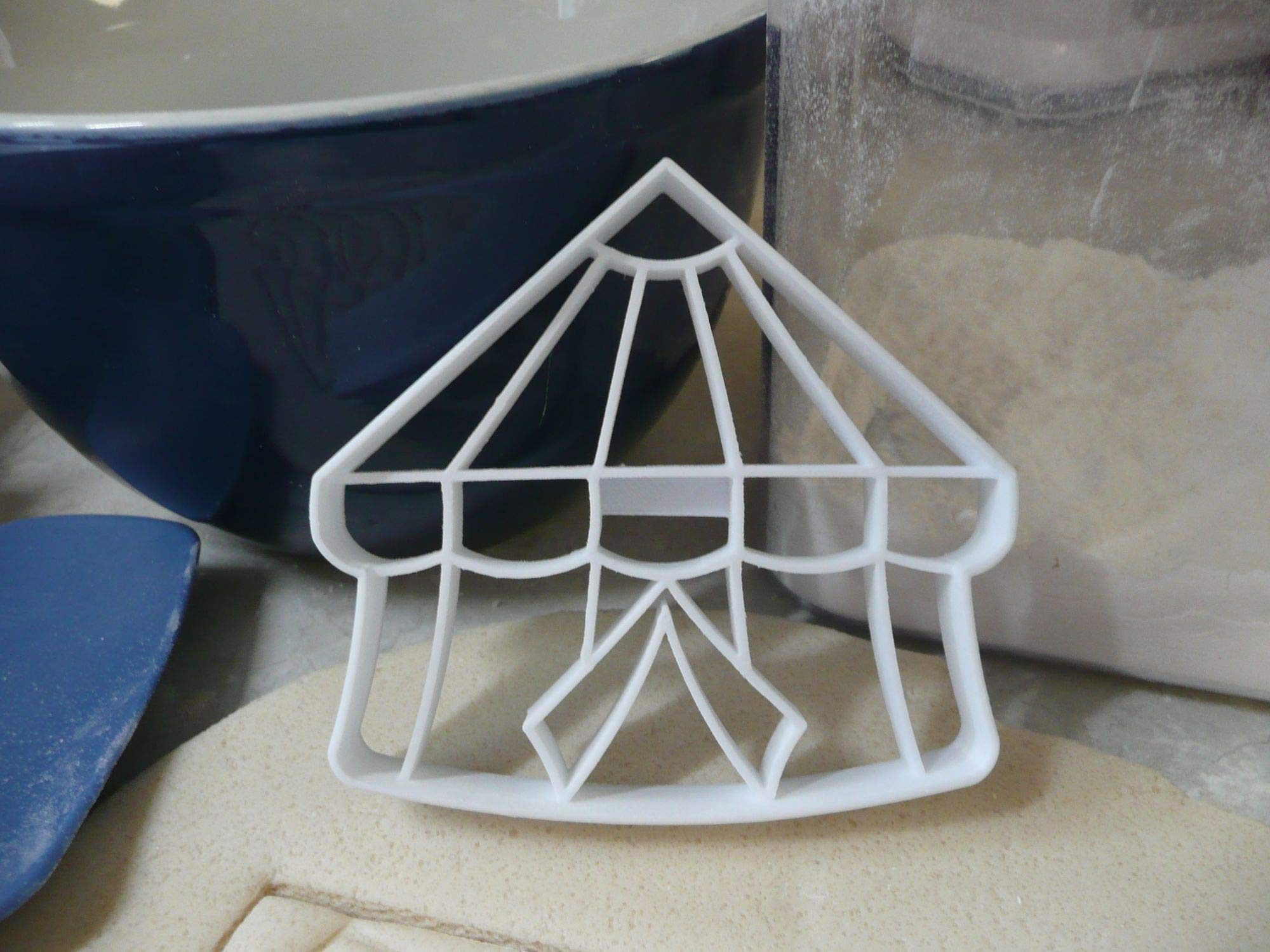 Detailed Circus Tent Carnival Red White Stripes Big Top Striped Cookie Cutter Made In Usa Pr2965