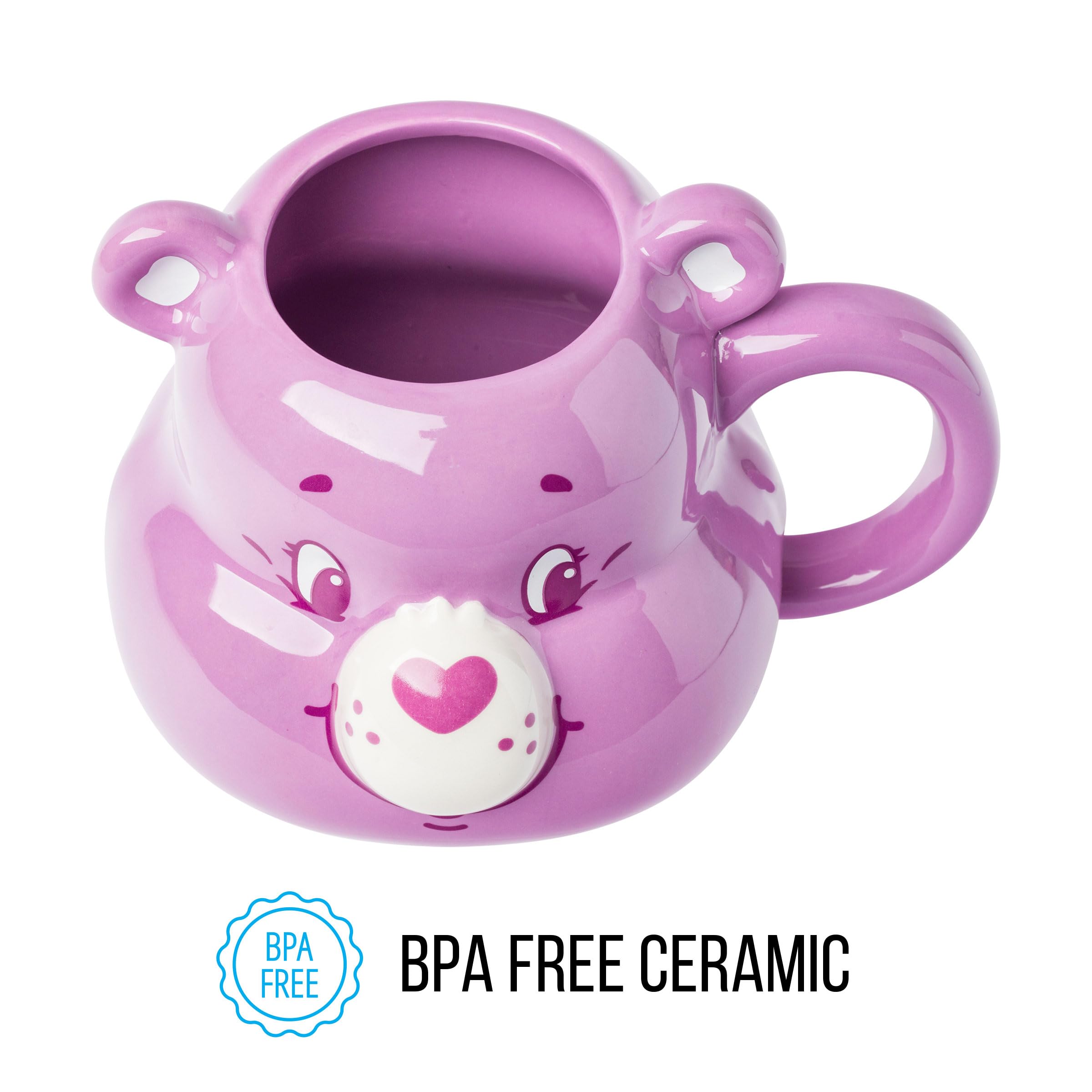 Silver Buffalo Care Bears Ceramic 3D Sculpted Mug Featuring Share Bear, 20 Ounces