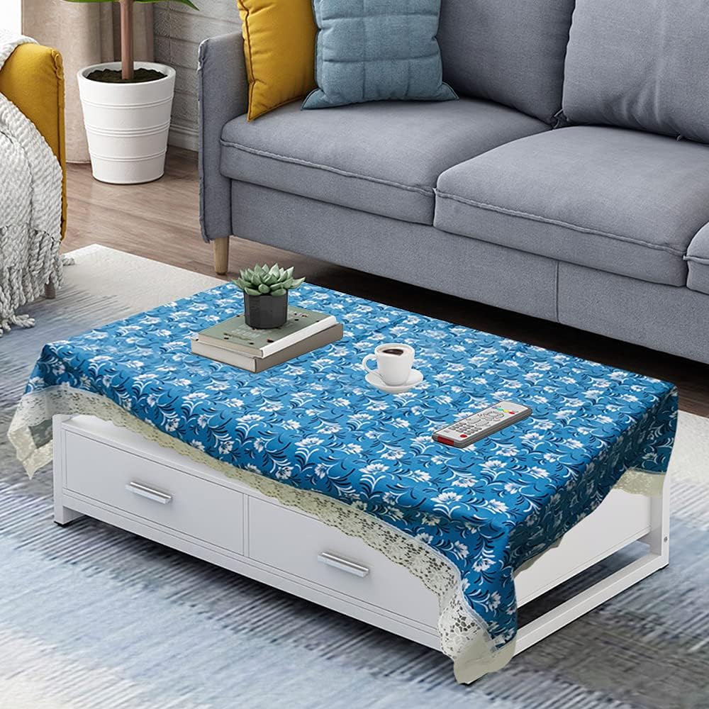 Crafting Bear 4 Seater Waterproof & Antislip PVC Table Cover for Dining TableWhite Lace, 54x78 Inch (Rectangular, Pack of 1) Sk