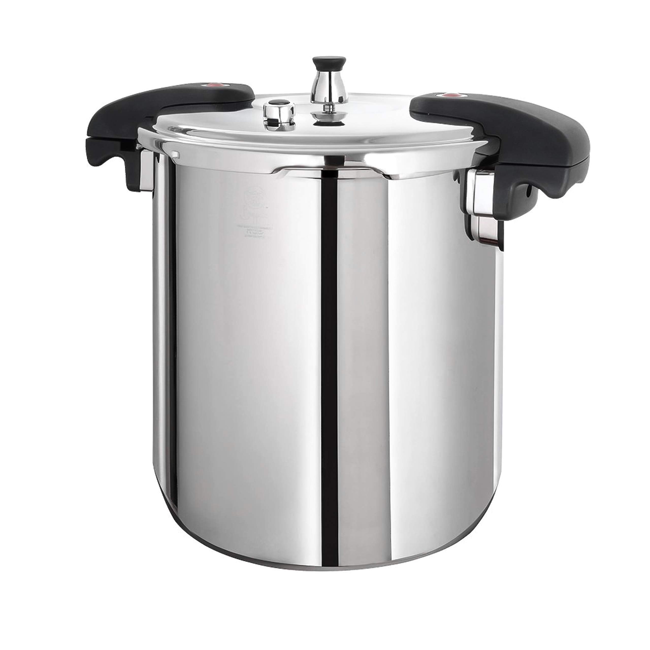Buffalo Pressure Cooker 21 Qt Stainless Steel - Large Canning Pot with Lid for Home, Commercial Use - Easy to Clean Any Stove To