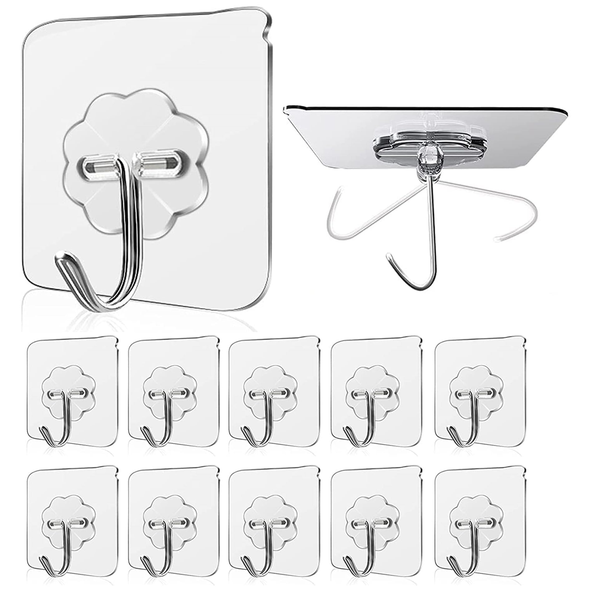 House Of Vipa Heavy Duty Self Adhesive Hooks, Wall Hooks For Hanging Strong, Hooks For Wall Without Drilling  Versatile Use, Du