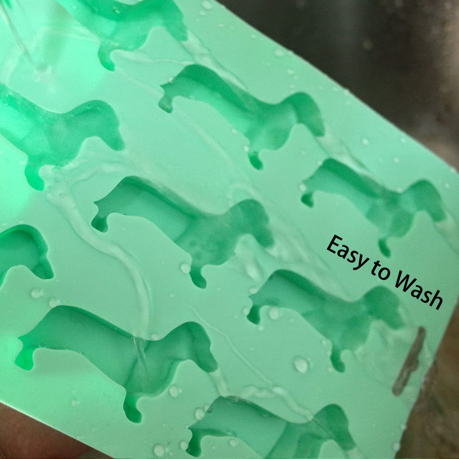 Scivokaval Dachshund Dog Shaped Silicone Ice Cube Mold And Tray For Drink Ice Maker Candy Chocolate Biscuit Fondant Cupcake Cake