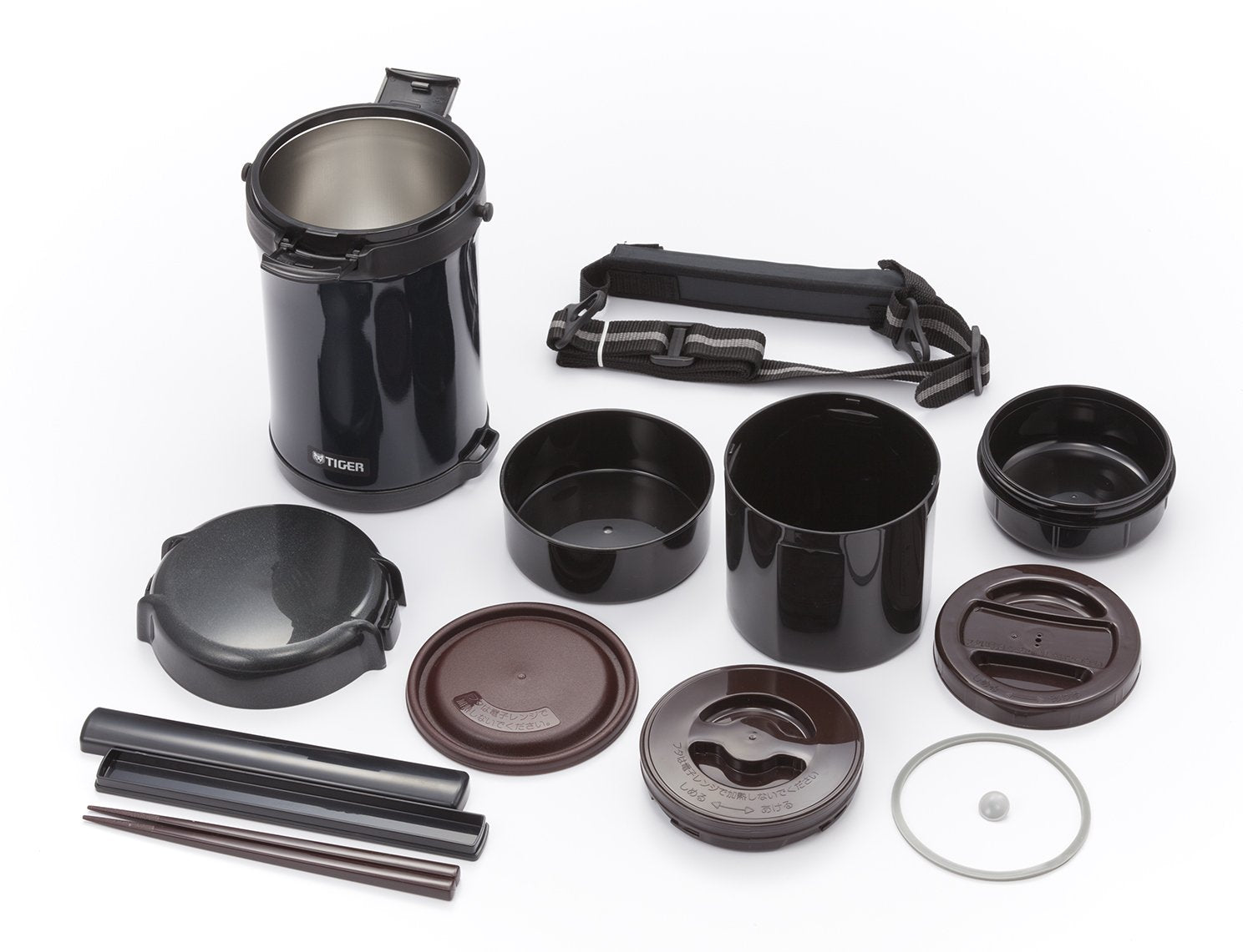 Tiger Thermos Lwu-A202-Km Tiger Thermos Thermal Lunch Box, Stainless Steel, Lunch Jar, Rice Bowl, Approx. 4 Cups, Black