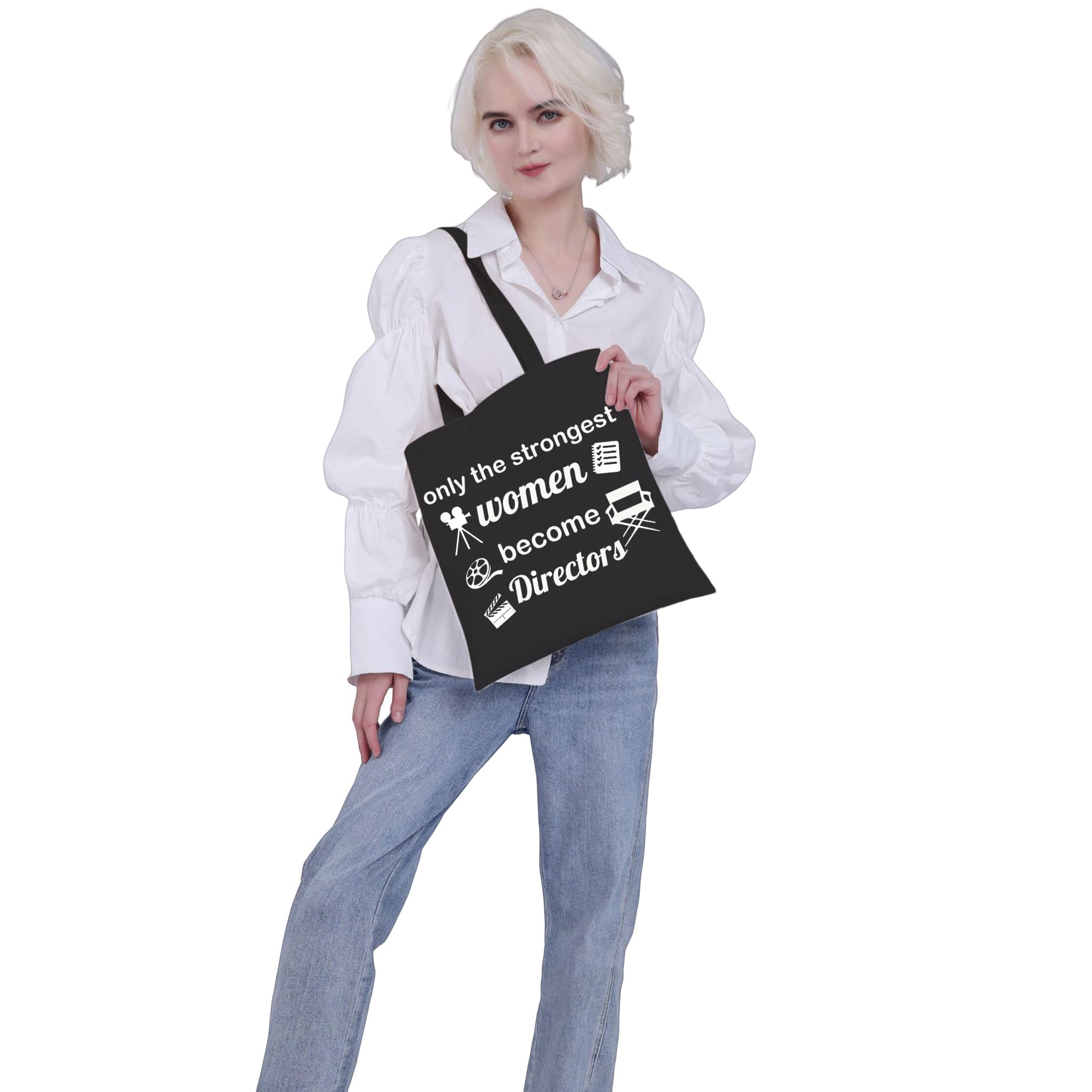 Vamsii Film Director Gifts Tote Bag Filmmaker Gifts For Women Film School Gifts Videographer Gift Movie Director Shoulder Bag (W