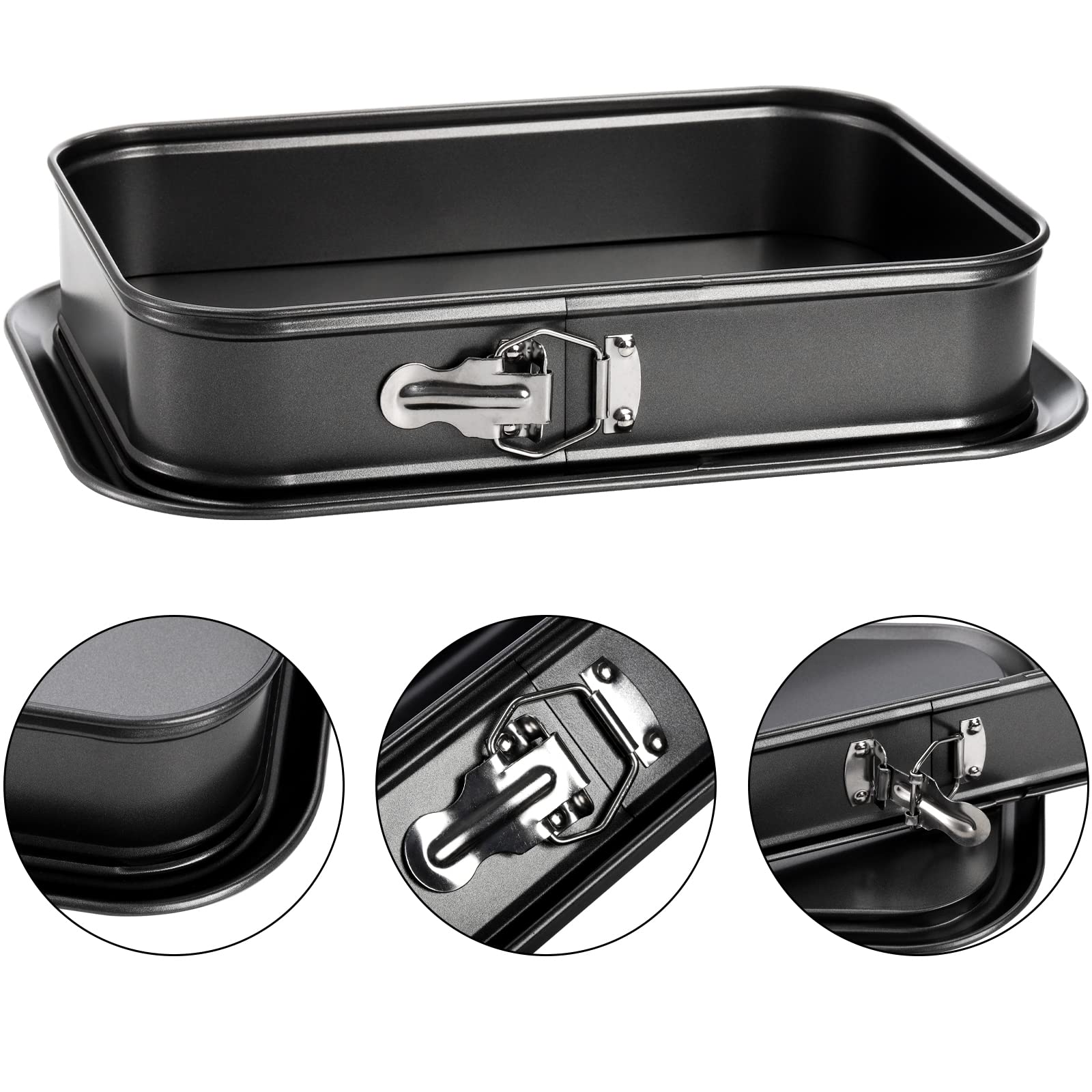 Soujoy Springform Cake Pan, Non-Stick Cheesecake Pan, 14 X 9 Inch Large Rectangle Cake Pan With Removable Bottom, Ice Cream Cake