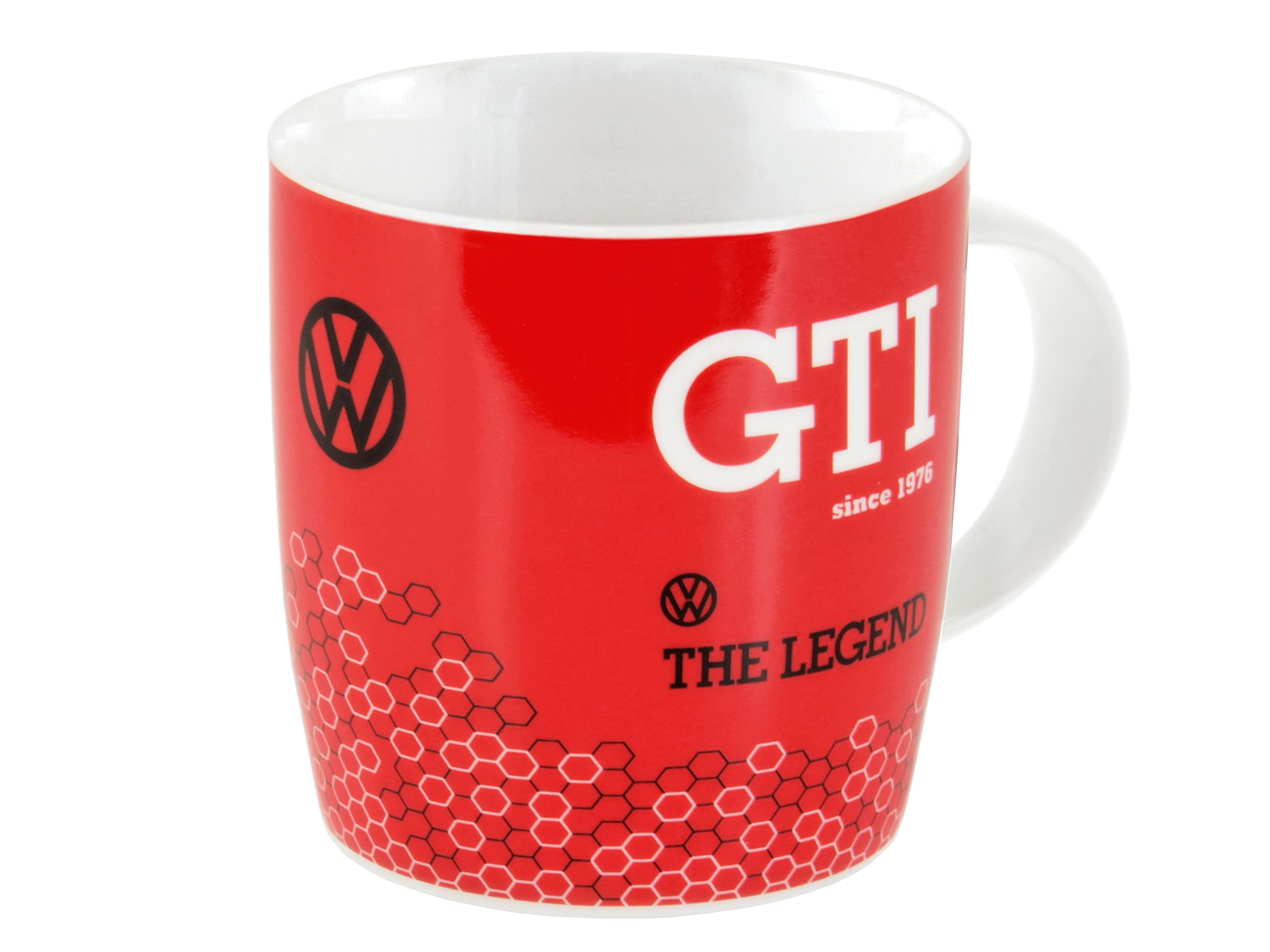 Brisa Vw Collection - Volkswagen Ceramic Coffee-Tea-Cappuccino Mug Cup In Gti Golf Design (370 Ml/12.5 Fl Oz/Gti The Legend/Red)