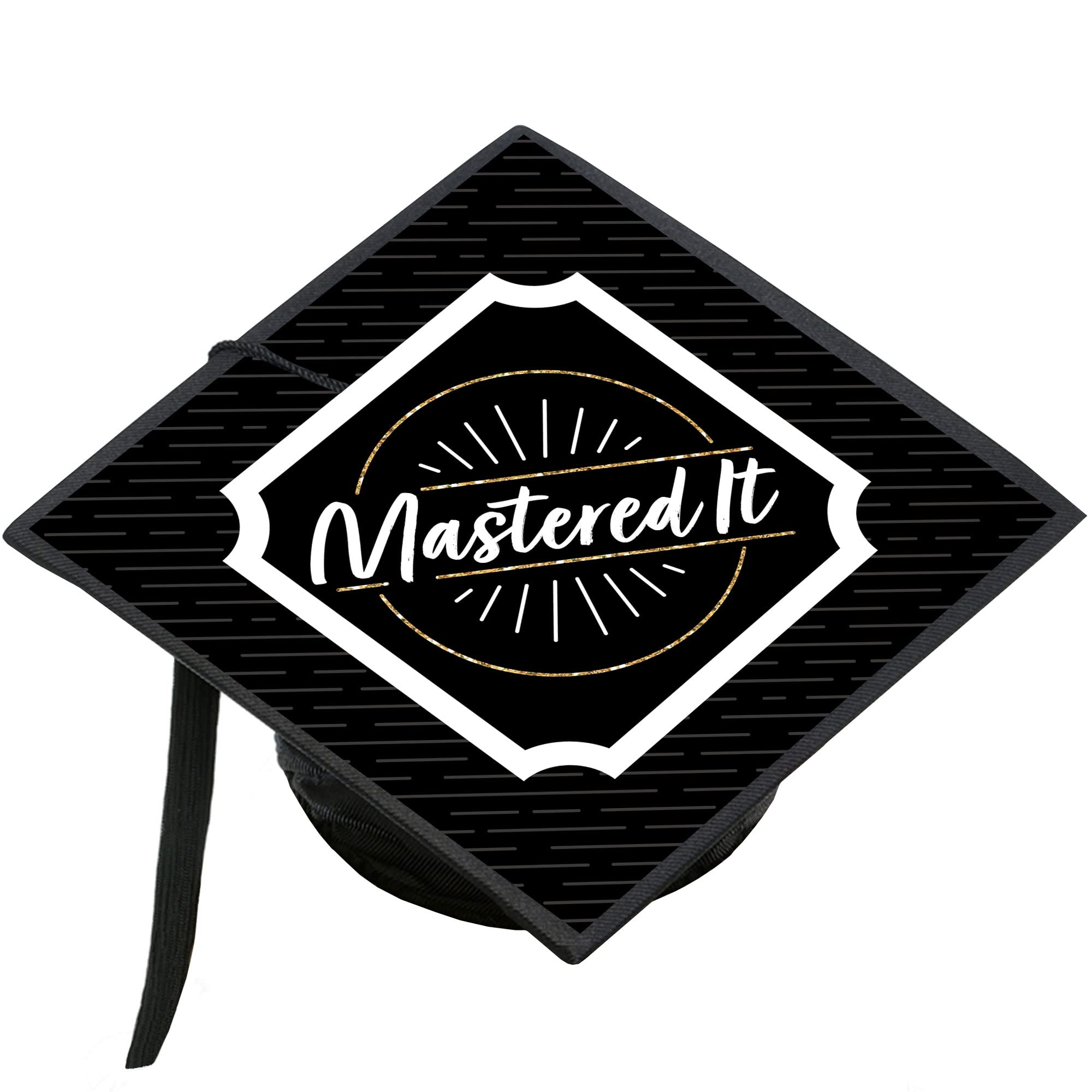 Big Dot Of Happiness Mastered It - Master'S Degree Graduation Cap Decorations Kit - Grad Cap Cover