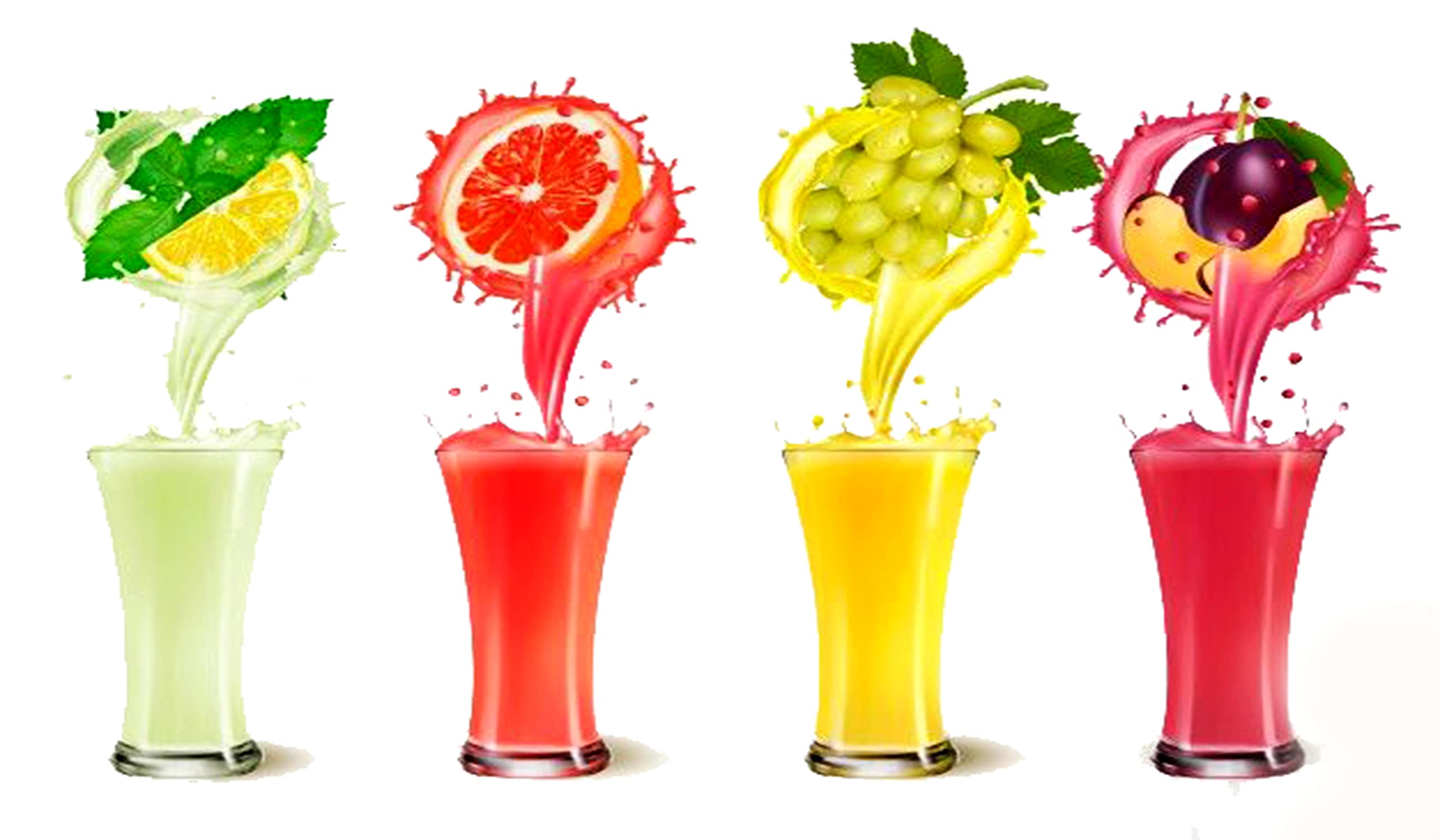 My D Square Vinyl, Fruit And Vegetable Juice Wall Poster For Kitchen Shop Office Size 12 X 18 Inch Self Adhesive Dfp223