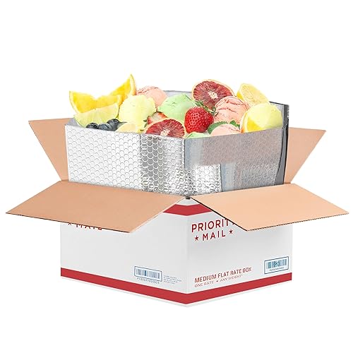 Abc Foil Insulated Box Liners 11 X 85 X 55 Inch, Pack Of 10 Silver Insulated Shipping Boxes For Frozen Food, Odorless Insulated
