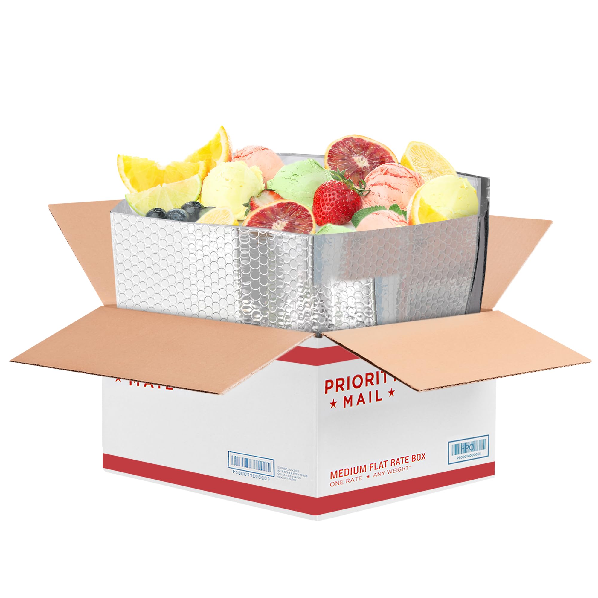 Abc Foil Insulated Box Liners 11 X 85 X 55 Inch, Pack Of 10 Silver Insulated Shipping Boxes For Frozen Food, Odorless Insulated