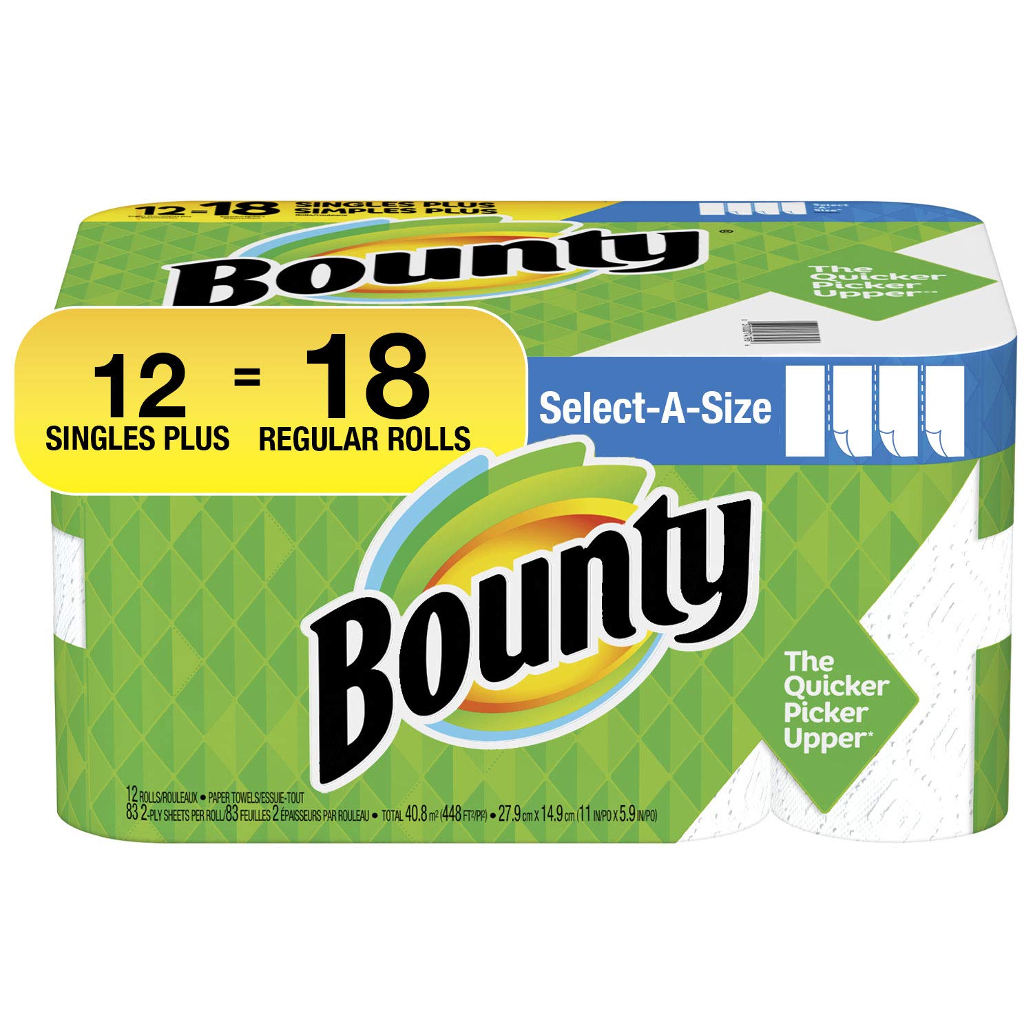 Bounty Select-A-Size Paper Towel, 83 Count (Pack Of 12), White 996