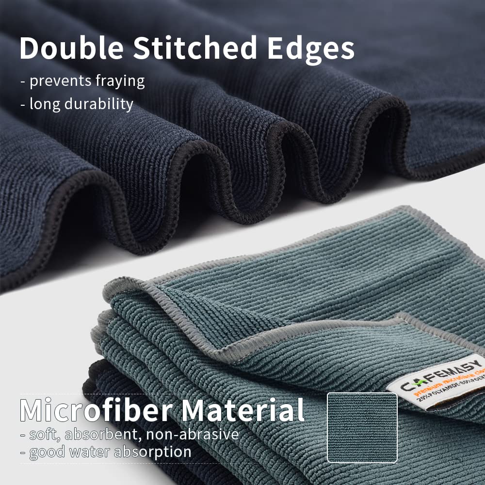 Cafemasy Barista Cleaning Towel With Hook Set Pack Of 3Pcs Soft Barista Mirco Fiber Cloth For Cleaning Espresso Coffee Machine S