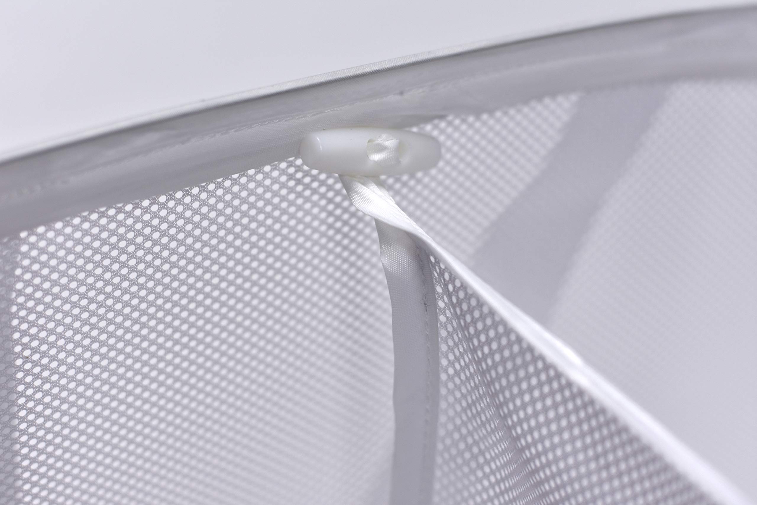 Popup Laundry Basket, Two Compartments - Durable Mesh Material, Folds For Storage, Easy Carry Handles. Folding Pop-Up Laundry Ba