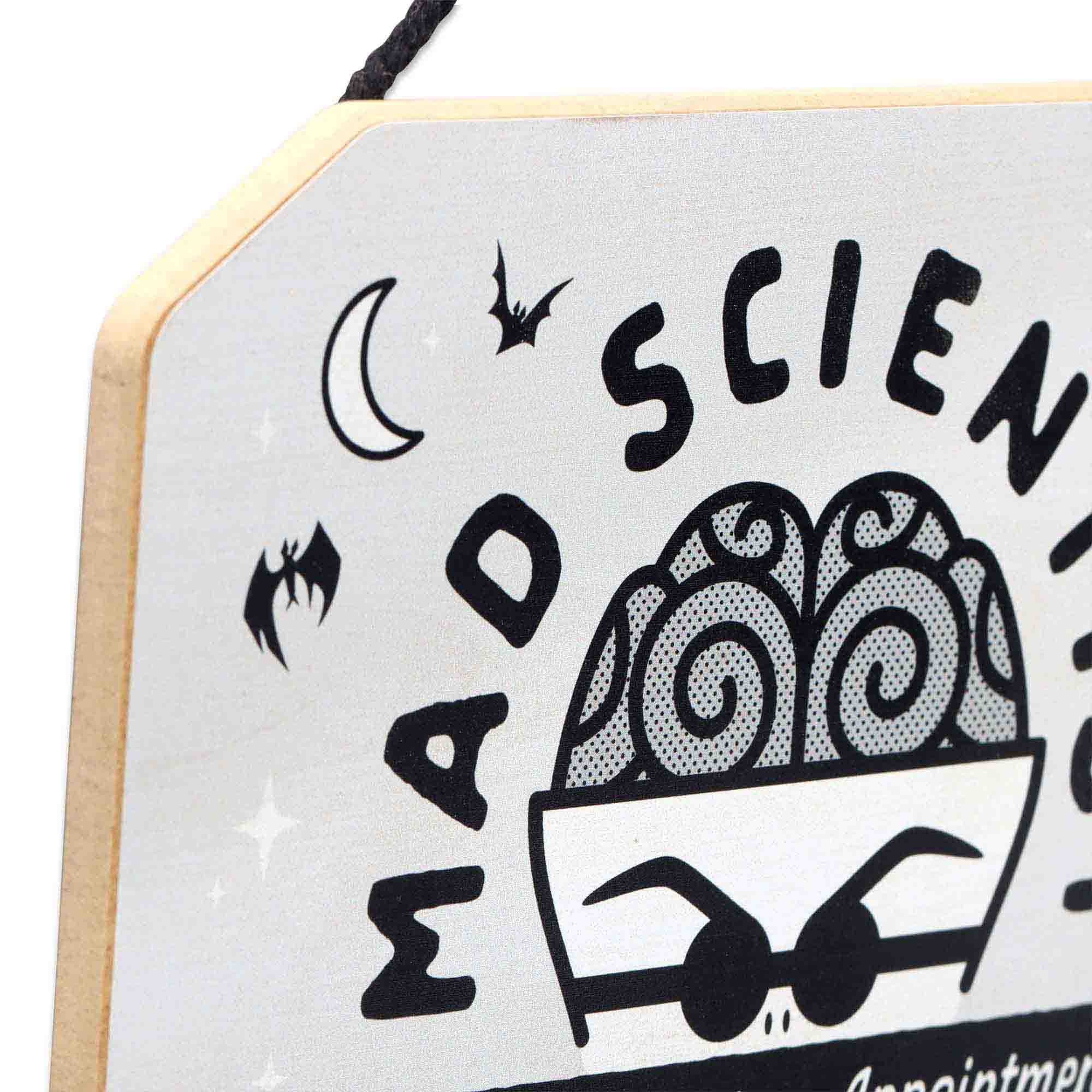 Disney The Nightmare Before Christmas Mad Scientist Hanging Wood Wall Decor - Fun Dr. Finkelstein Sign for Home Decorating