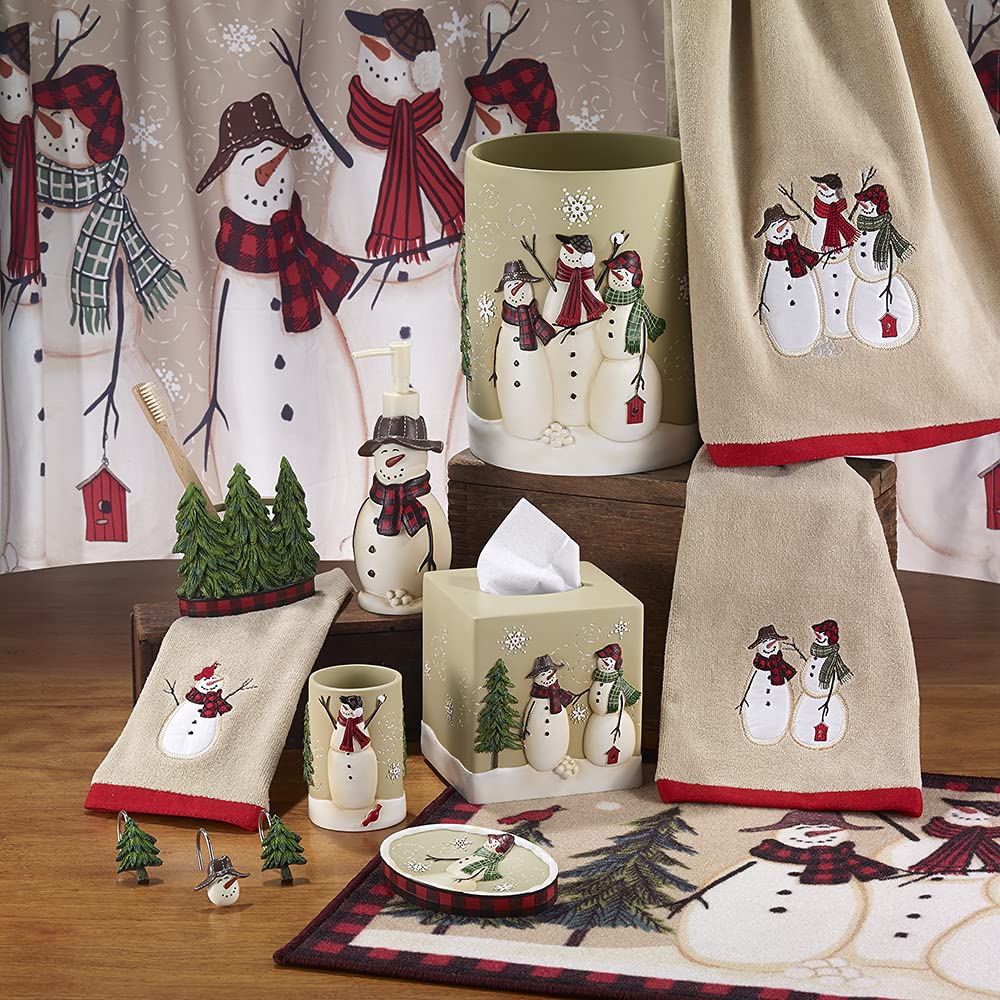 Avanti Linens - Soap Dish, Countertop Accessories, Holiday Inspired Home Decor (Snowmen Gathering Collection)