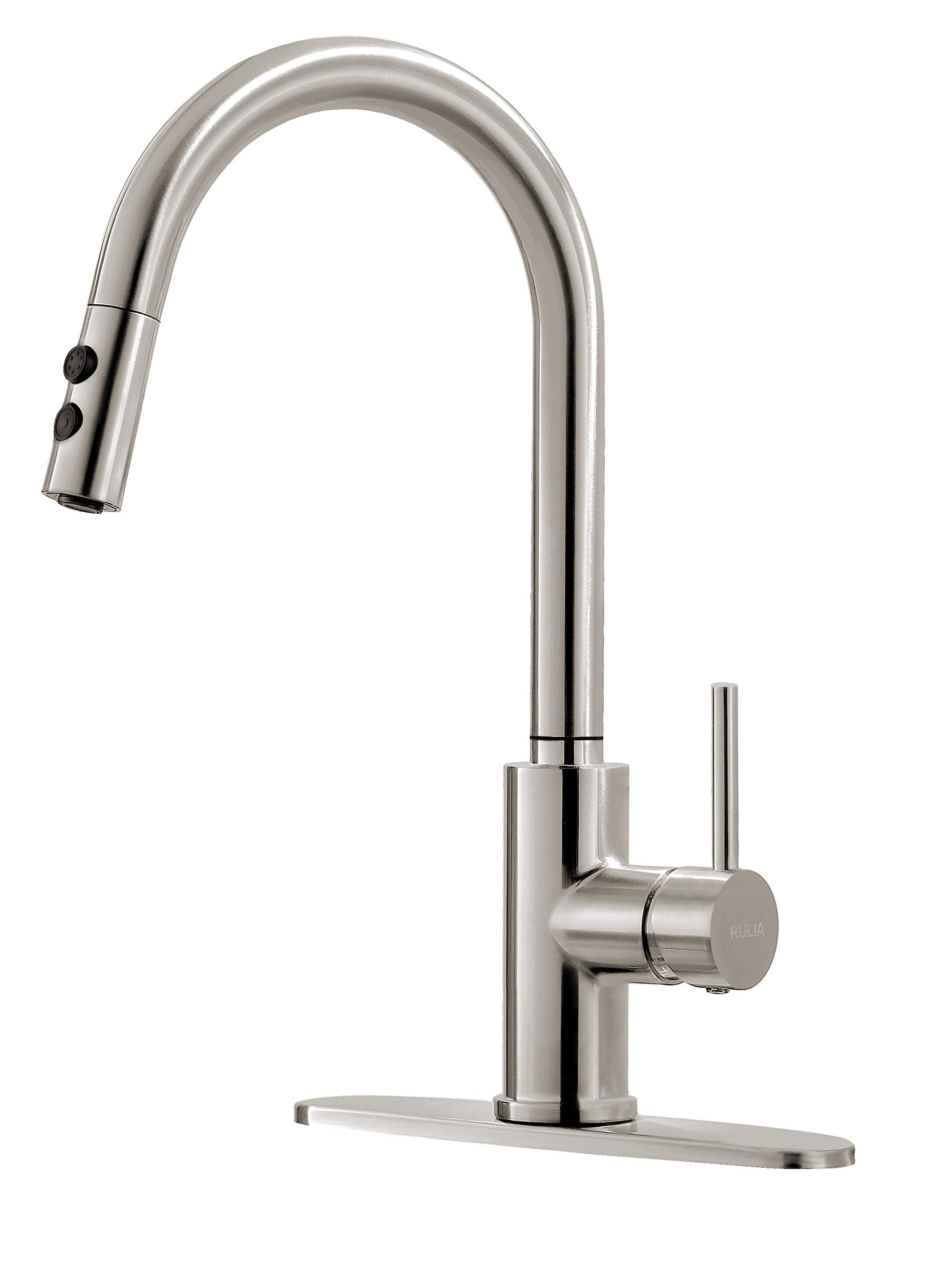 RULIA Kitchen Faucet, Kitchen Sink Faucet, Sink Faucet, Pull-Down Kitchen Faucets, Bar Kitchen Faucet, Brushed Nickel, Stainless