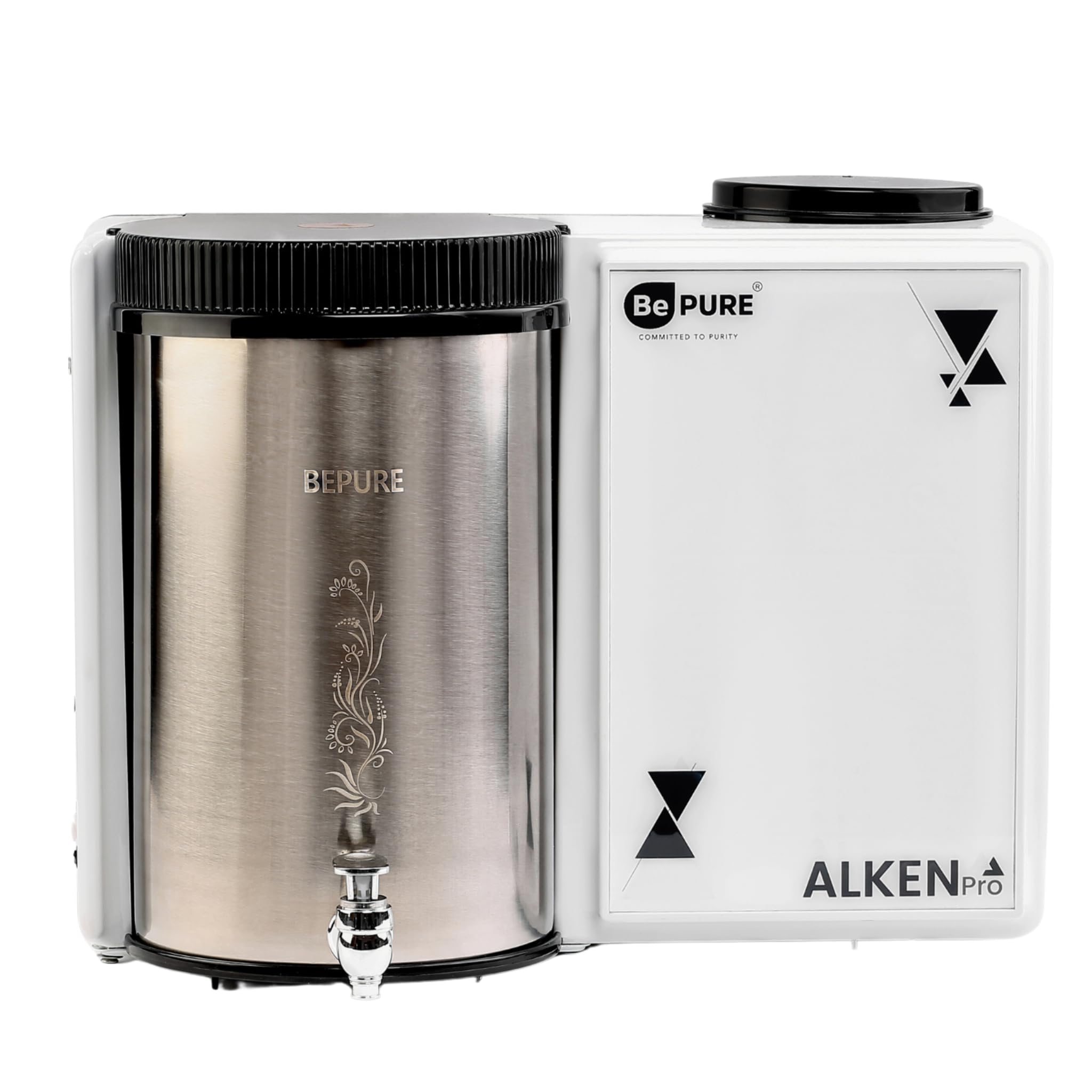 Bepure Alken Pro Isi Mark Nf60 Stainless Steel Tank 9L Nf+Uv Water Purifier| Nano Filtration Technology| Steel Tank Water Purifi
