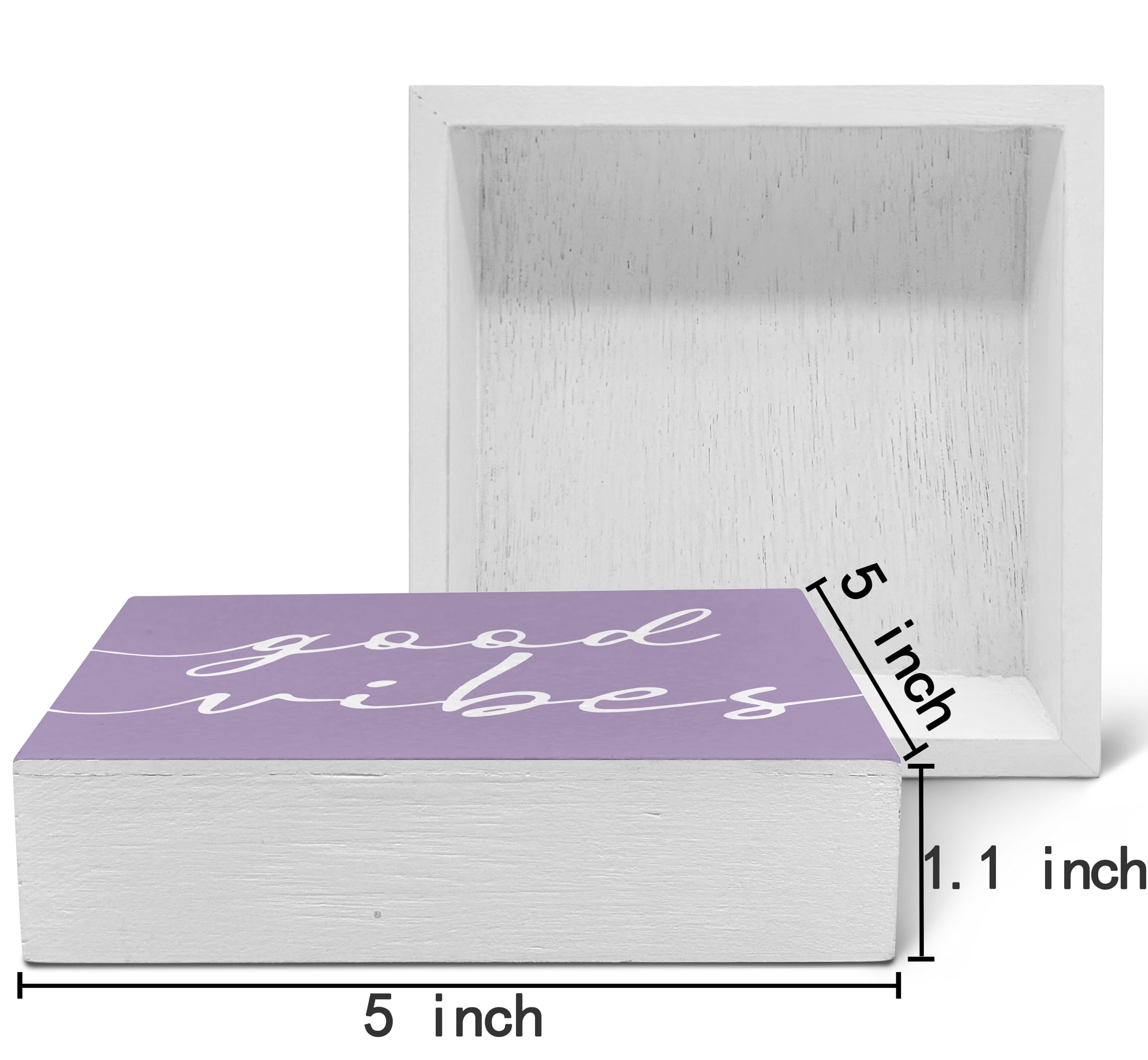 SRADMO Botanical Eucalyptus Leaves Wood Box Sign Desk Decor, Rustic Eucalyptus Leaves Wooden Block Box Sign Decoration For Home