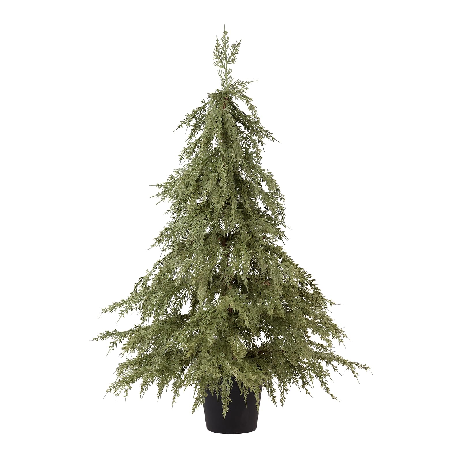 WBHome 3FT Tabletop Artificial Cedar Cypress Tree 36 Faux Tree Potted Green for Front Porch Christmas Indoor Outdoor Decor