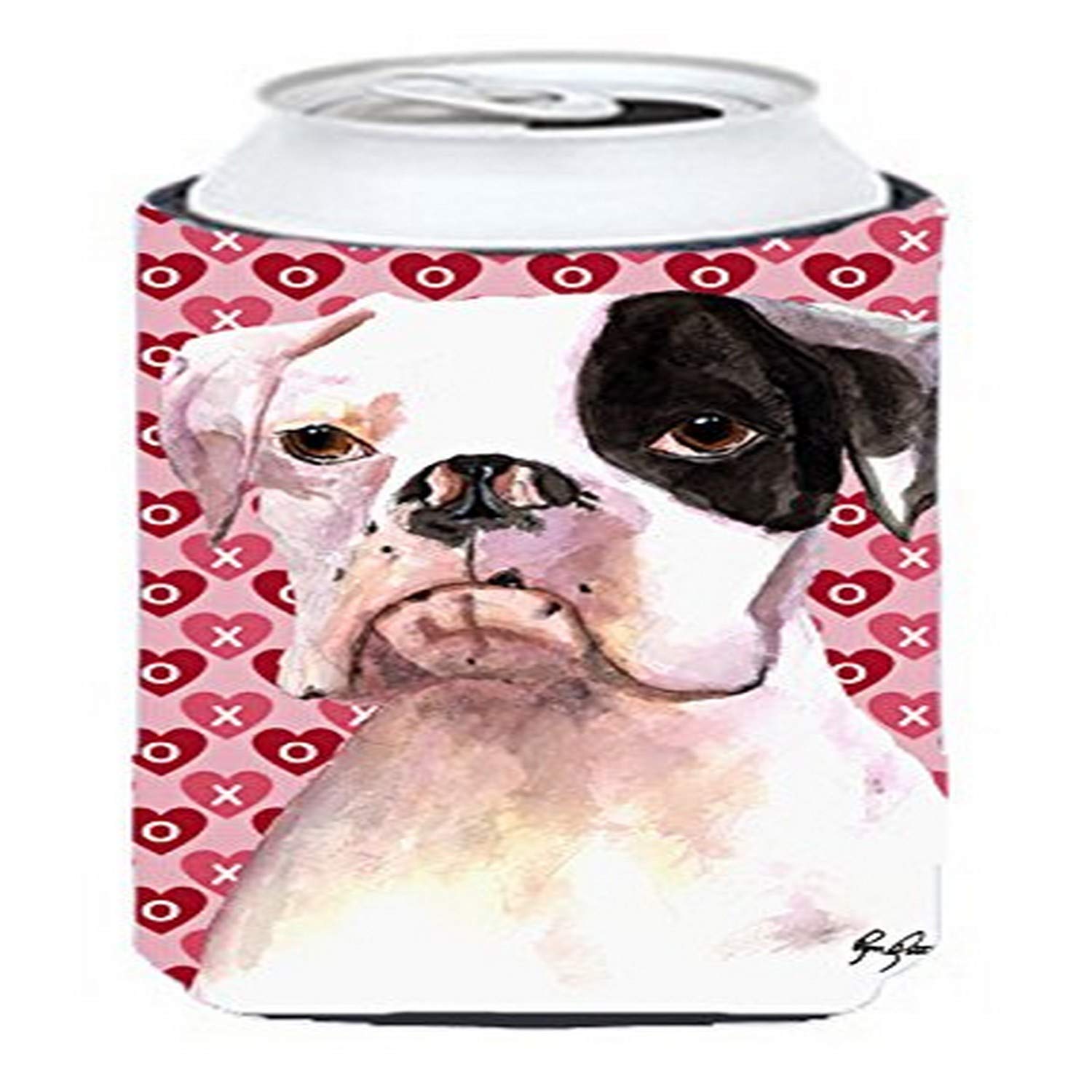 Cooper Love and Hearts Boxer Tall Boy Beverage Insulator Beverage Insulator Hugger RDR3006TBC