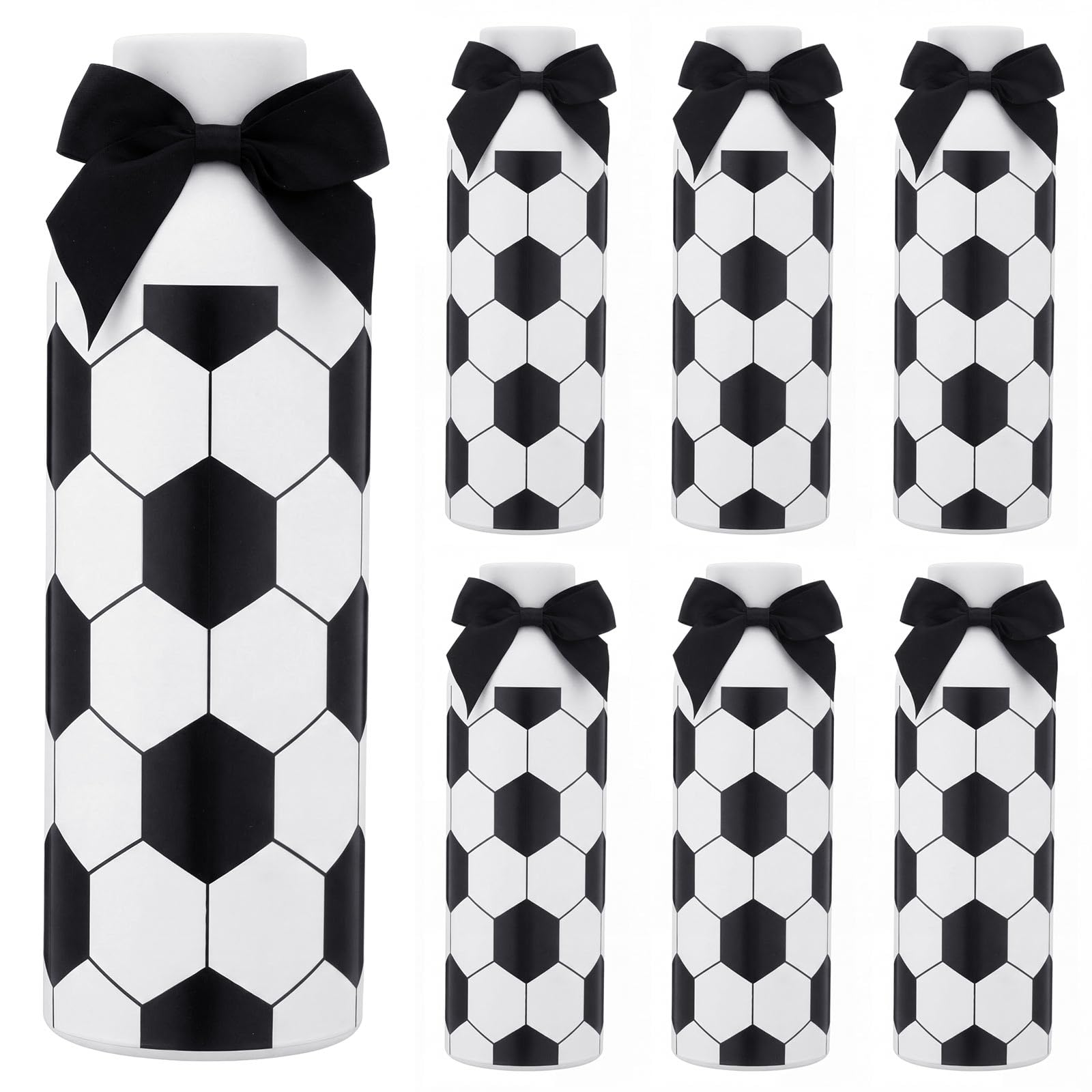 Teecyhooo 6 Pcs Soccer Team Gifts Water Bottles Bulk 17 oz Soccer Party Favors Decorations Stainless Steel Sports Tumblers with 