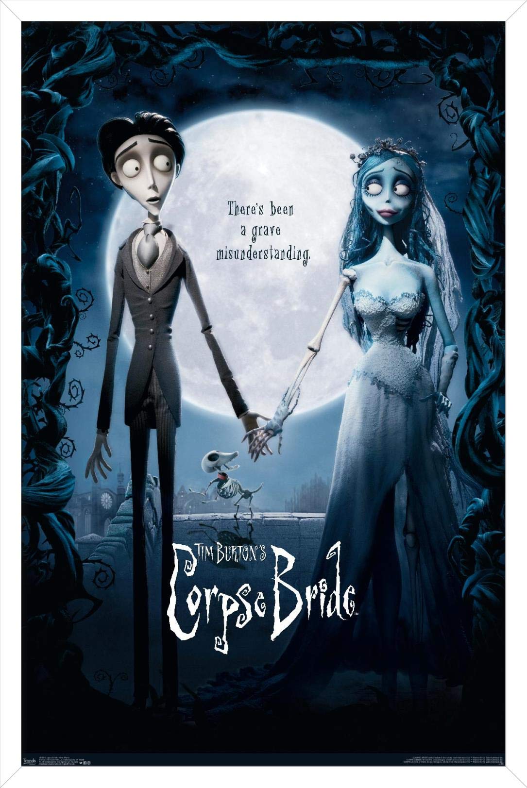 Trends International Tim Burton'S The Corpse Bride - One Sheet Wall Poster, 22.375'' X 34'', White Framed Version