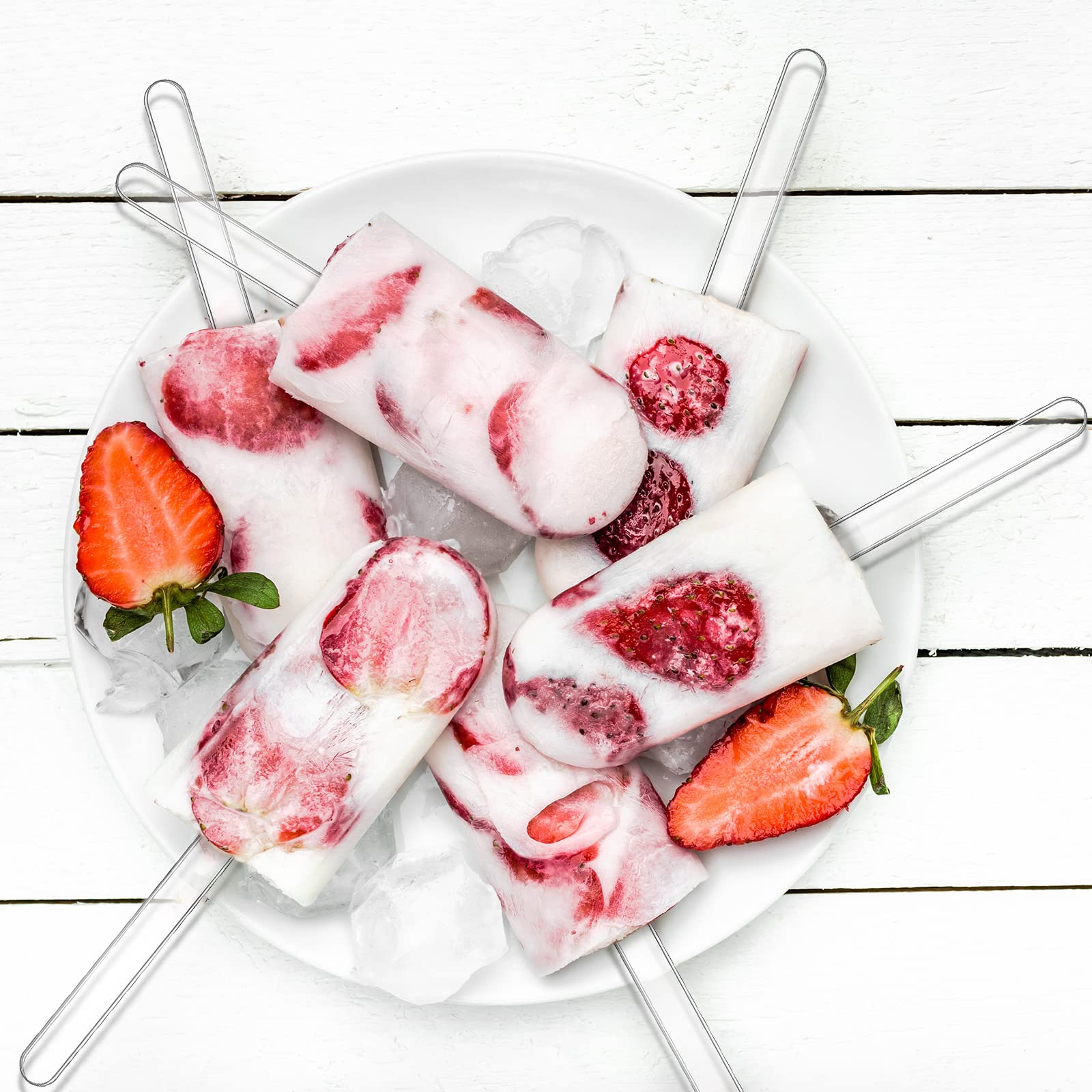 30 Pieces Acrylic Sticks Reusable Cakesicle Sticks Cake Pop Mold Mirror Ice Pop Sticks Ice Cream Cakesicle Mold for Home Cake Ca