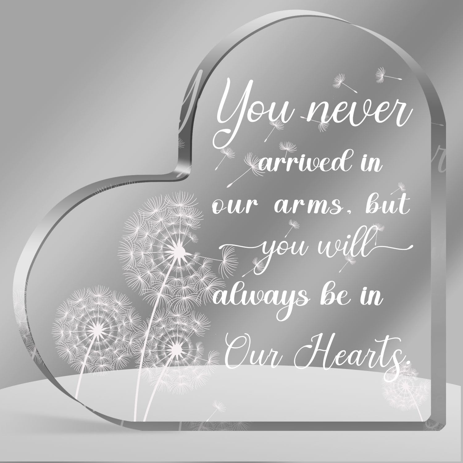 Sympathy Gifts - A Letter from Heaven- Memorial Gift for Loss of Mother Father Husband Son, Acrylic Heart Keepsake,Remembrance S