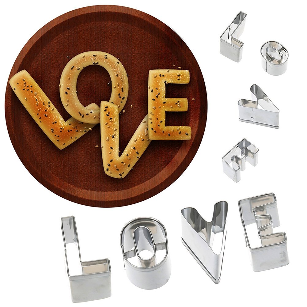 Huafa Alphabet & Number Cookie Cutters Sets Of 35 Pieces Mold Tools For Fondant Biscuit, Cake, Fruit, Vegetables, Or Dough Stain