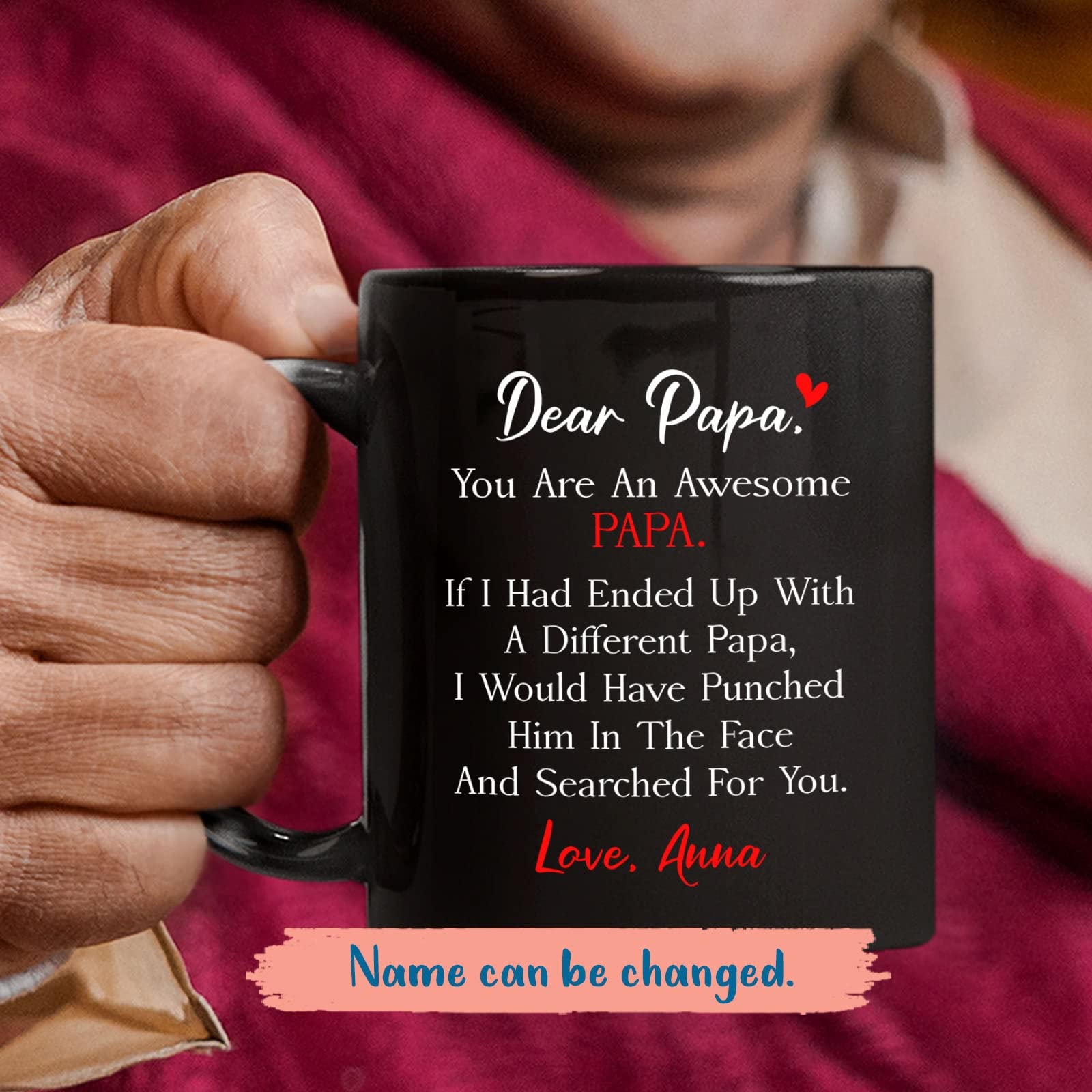 Custom An Awesome Papa Mug With Kid Name, Papa Ceramic Mug, New Papa Coffee Mug, Love Dad Cup, Personalized Gifts Ideas for Dadd