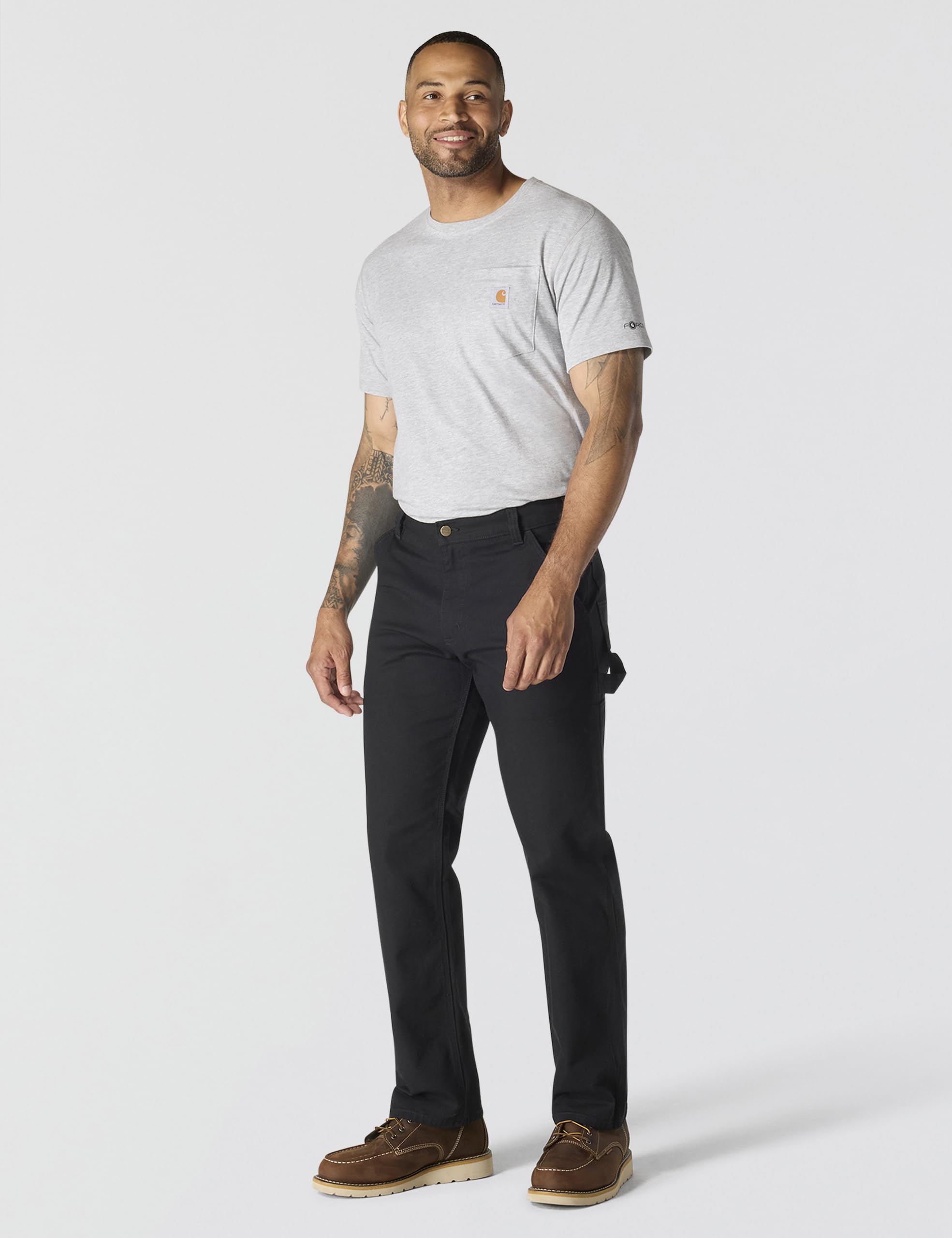 Carhartt Mens Rugged Flex Relaxed Fit Duck Utility Work Pant, Black, 35 X 30
