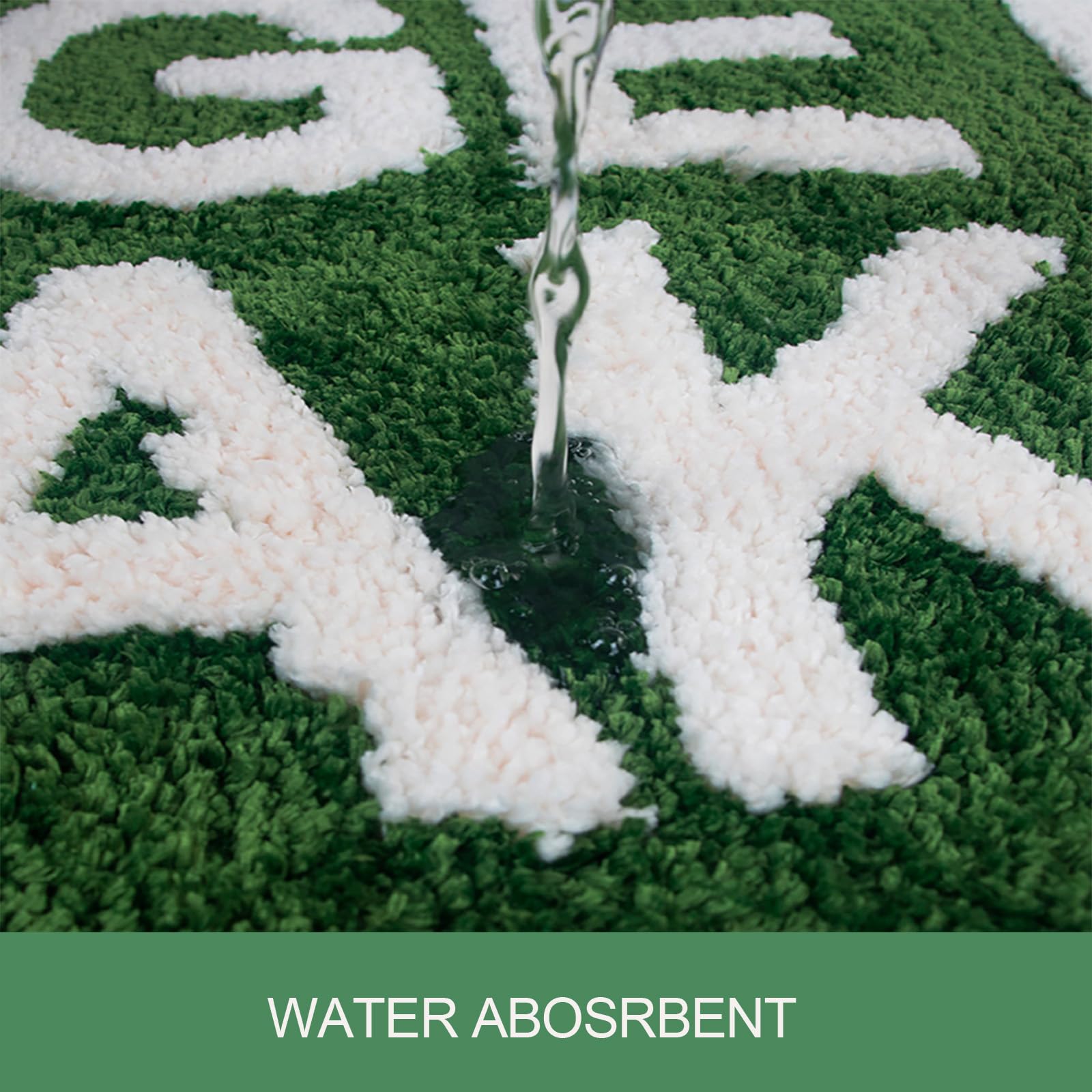 Boveu Get Naked Bath Mats Bathroom Rugs - 32'' X 20'' Absorbent Green Bath Rugs, Machine Washable Soft Small Bath Mats For Bathr