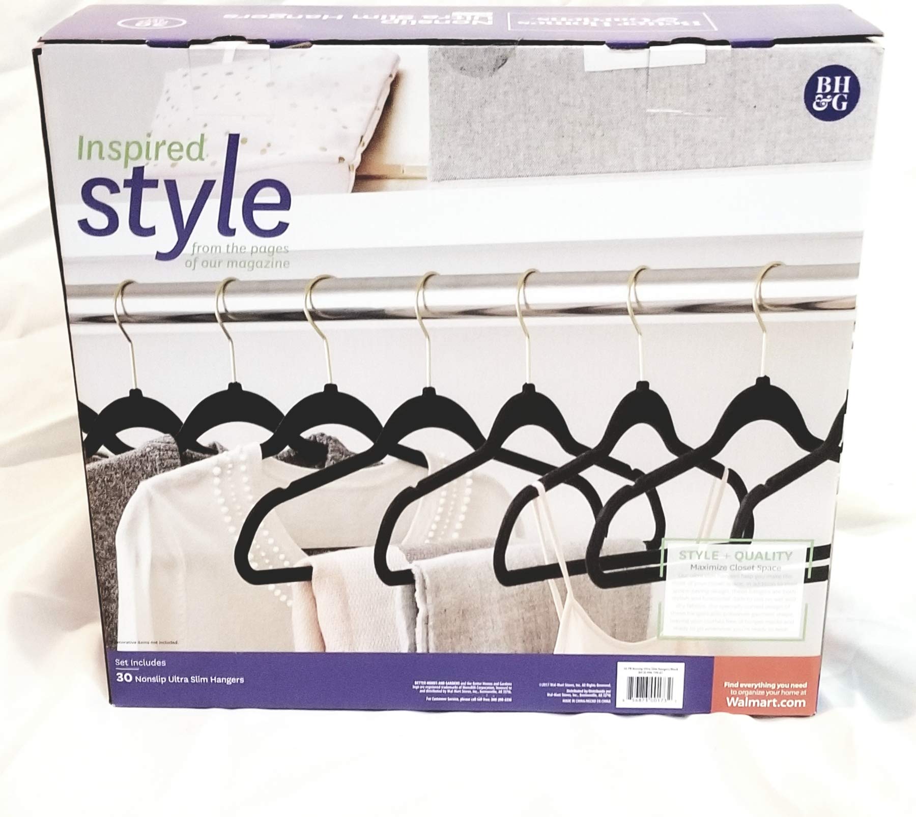 Better Homes And Garden Nonslip Ultra Slim Hangers (Black)