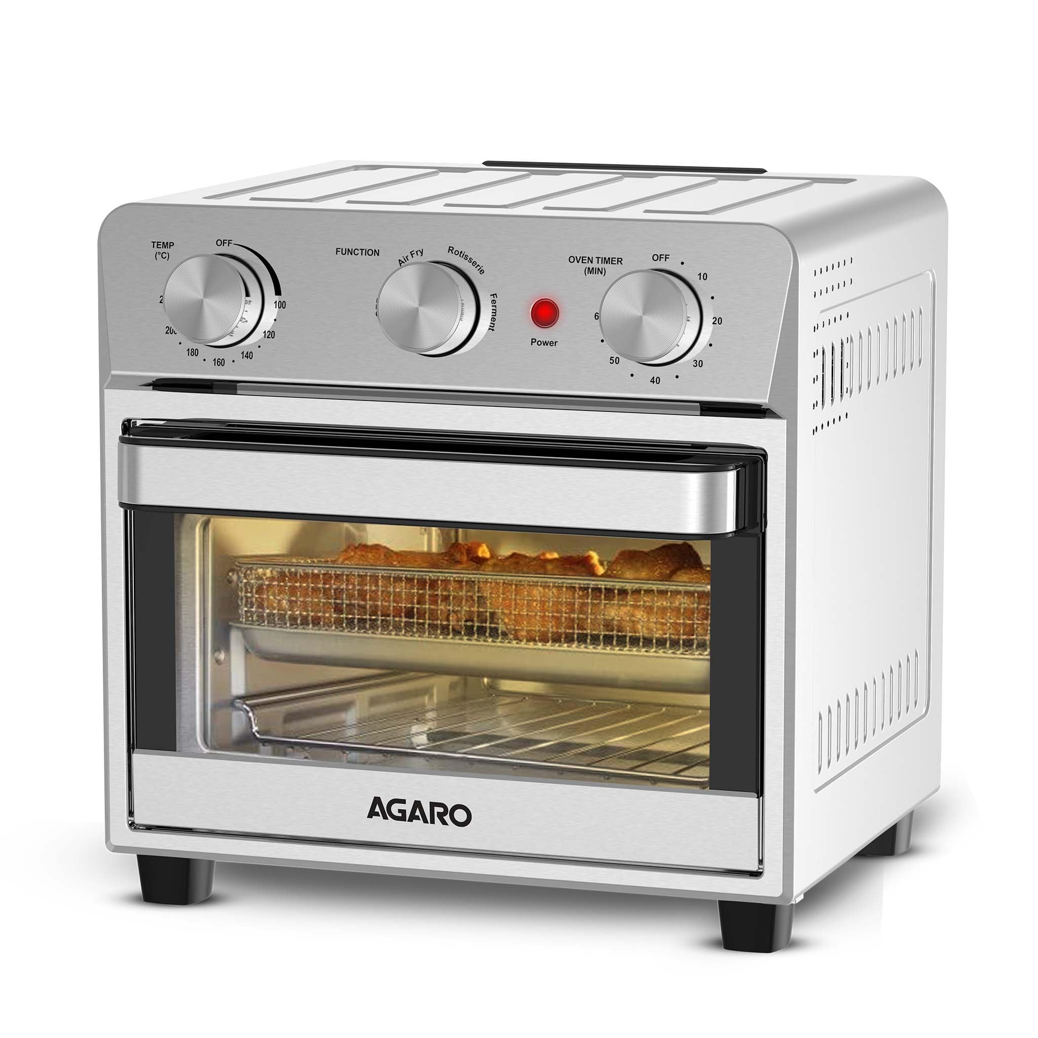 Agaro Regal Air Fryer For Home, 14L, Family Rotisserie Convection Oven, 1700W, Electric Oven, 3 Preset Programs, Stainless Steel