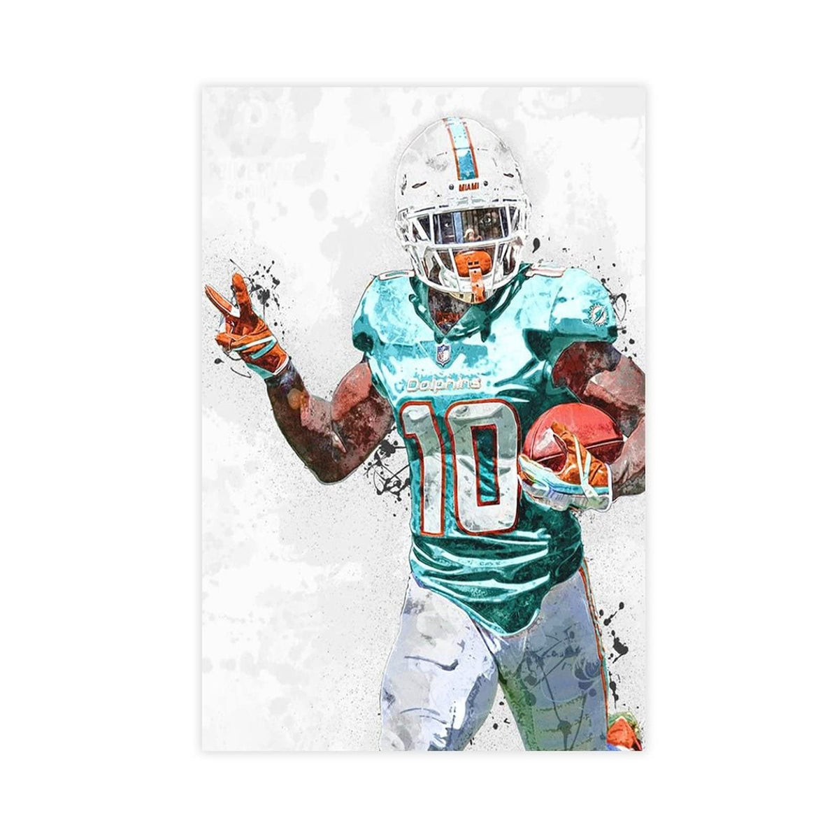 Tyreek Hill Poster Canvas Poster Wall Art Decor Print Picture Paintings For Living Room Bedroom Decoration Unframe: 12X18Inch(30