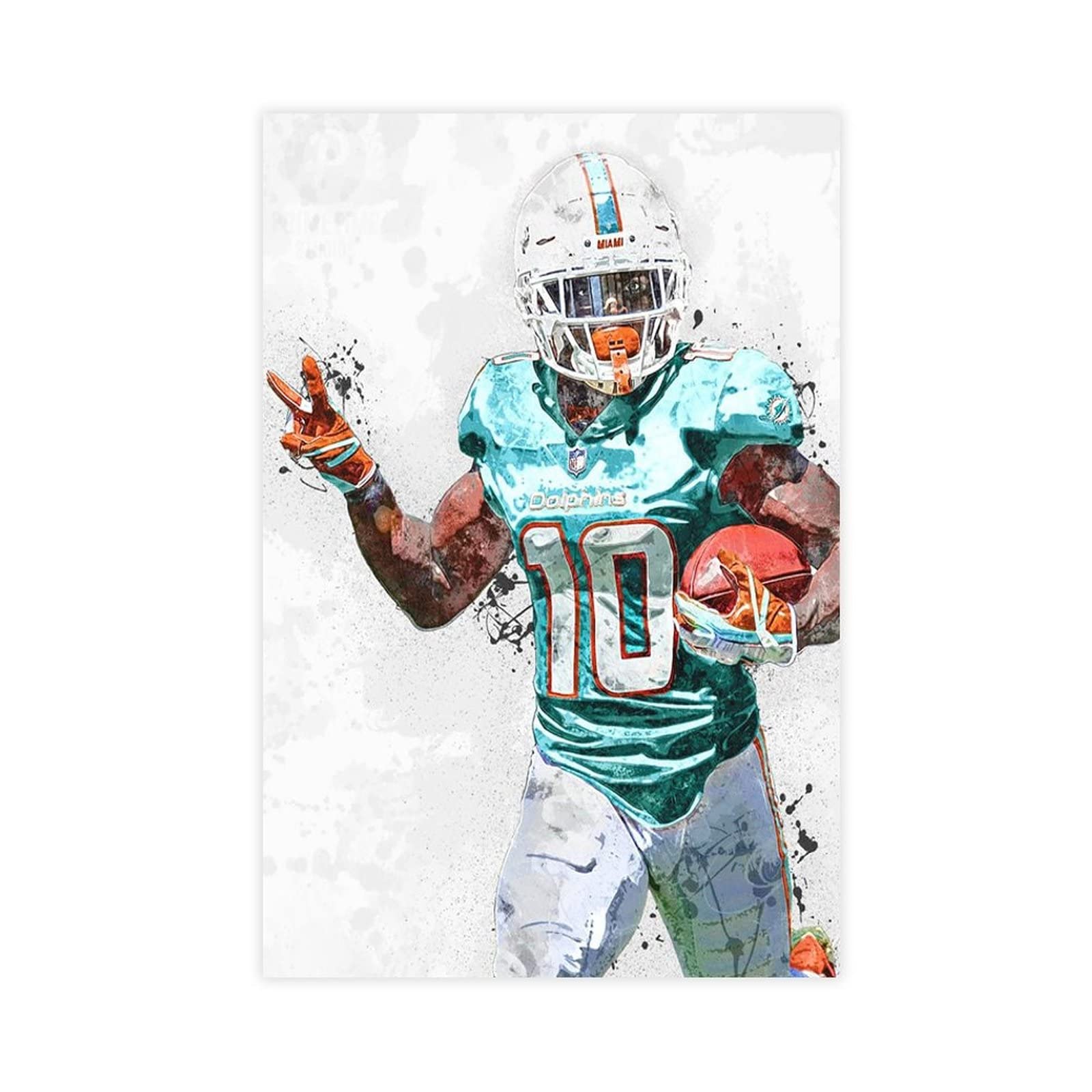 Tyreek Hill Poster Canvas Poster Bedroom Decor Sports Landscape Office Room Decor Gift Unframe: 16X24Inch(40X60Cm)