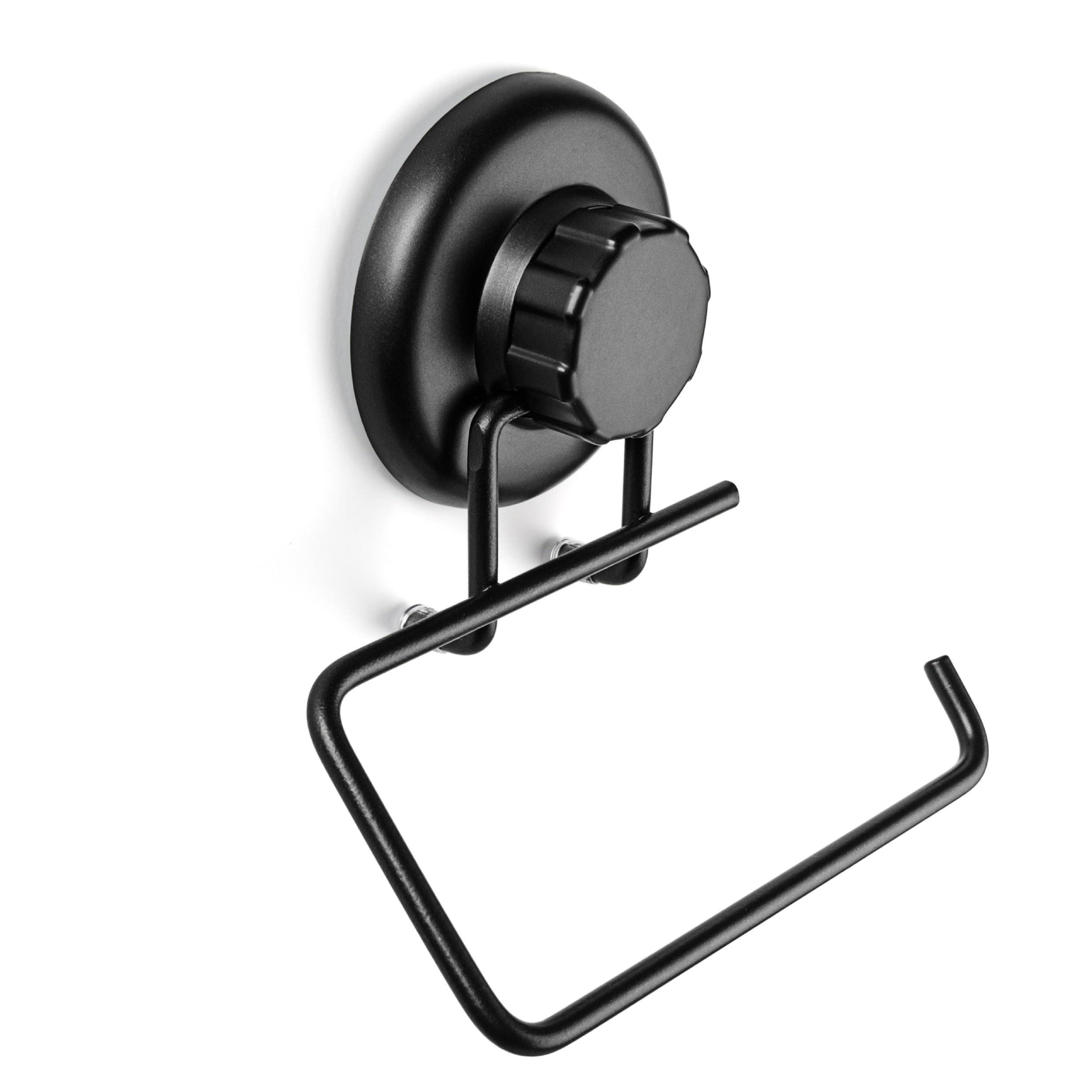 Hasko Accessories - Powerful Vacuum Suction Cup Toilet Paper Holder - Wall Mount No Drilling Bathroom Stainless Steel Tissue Rol