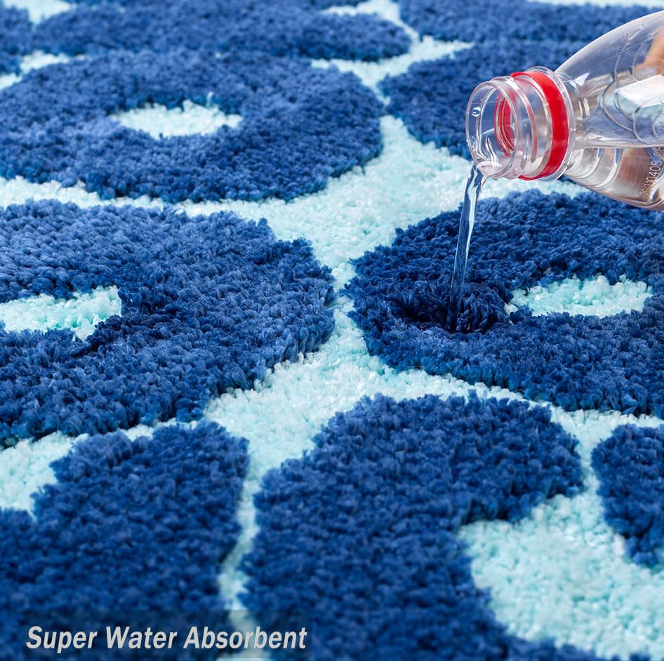 Urtlmaji You Look Good Bath Mat Blue Bathroom Rugs Funny Cute Bath Rugs Non Slip Microfiber Plush Preppy Small Cool Shower Rug W