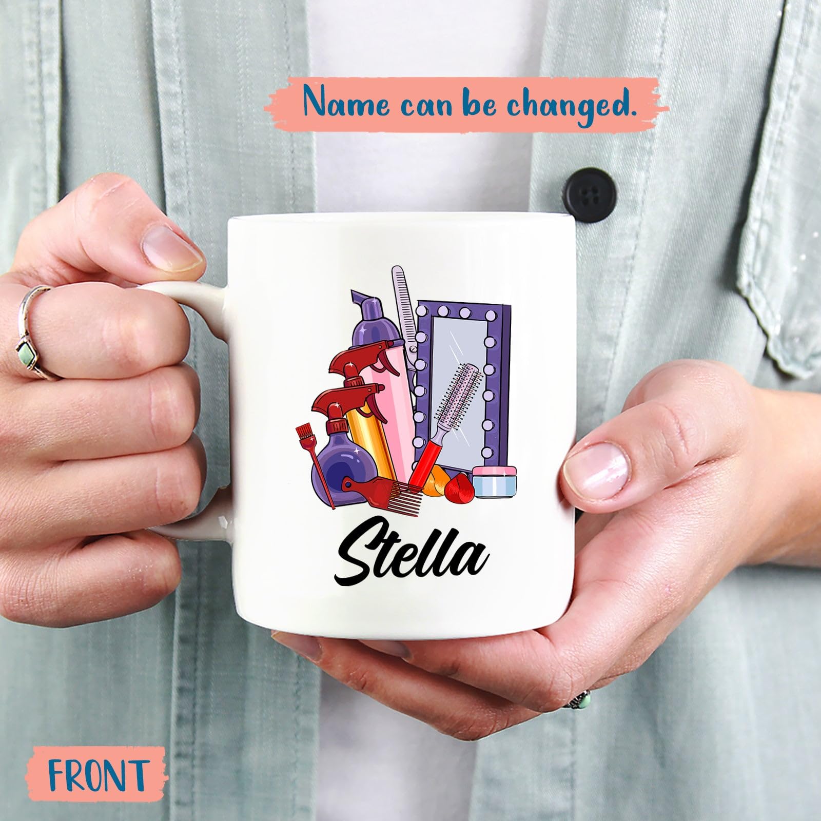 Hair Stylist Mug, Personalized I'm A Hair Stylist Coffee Mug, Custom Hairdresser Cups With Name, Hairstylist Tools Mugs, Hair De