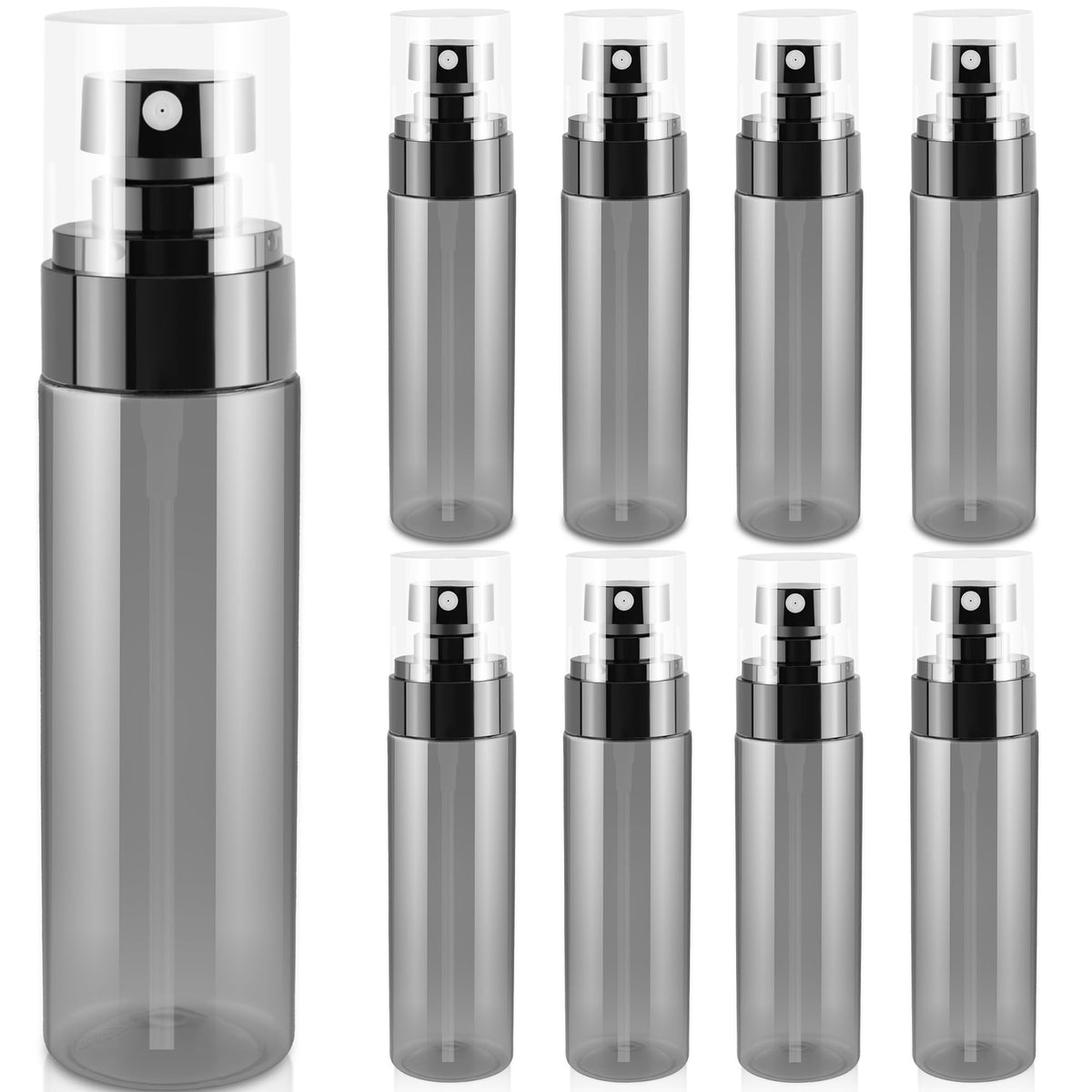 Givitasot 9Pack Small Spray Bottle, 3.4Oz Black Plastic Fine Mist Mini Spray Bottles, Empty Refillable Travel Spray Bottle, Mist