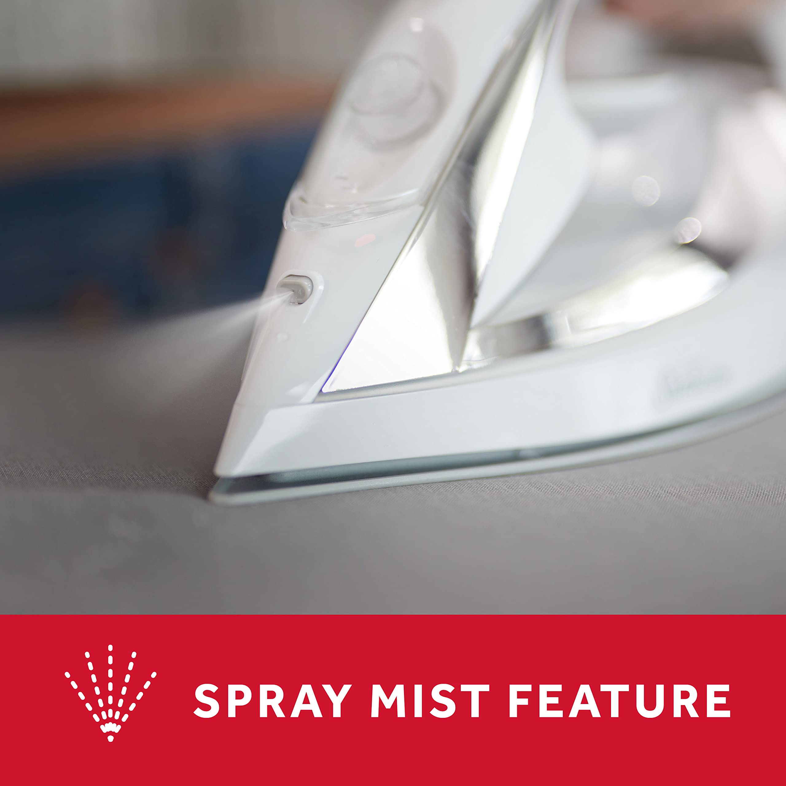 Sunbeam Turbo Steam Iron, 1700 Watt, Nonstick Ceramic Soleplate, Horizontal Or Vertical Shot Of Steam, Quick Heating, 3-Way Auto