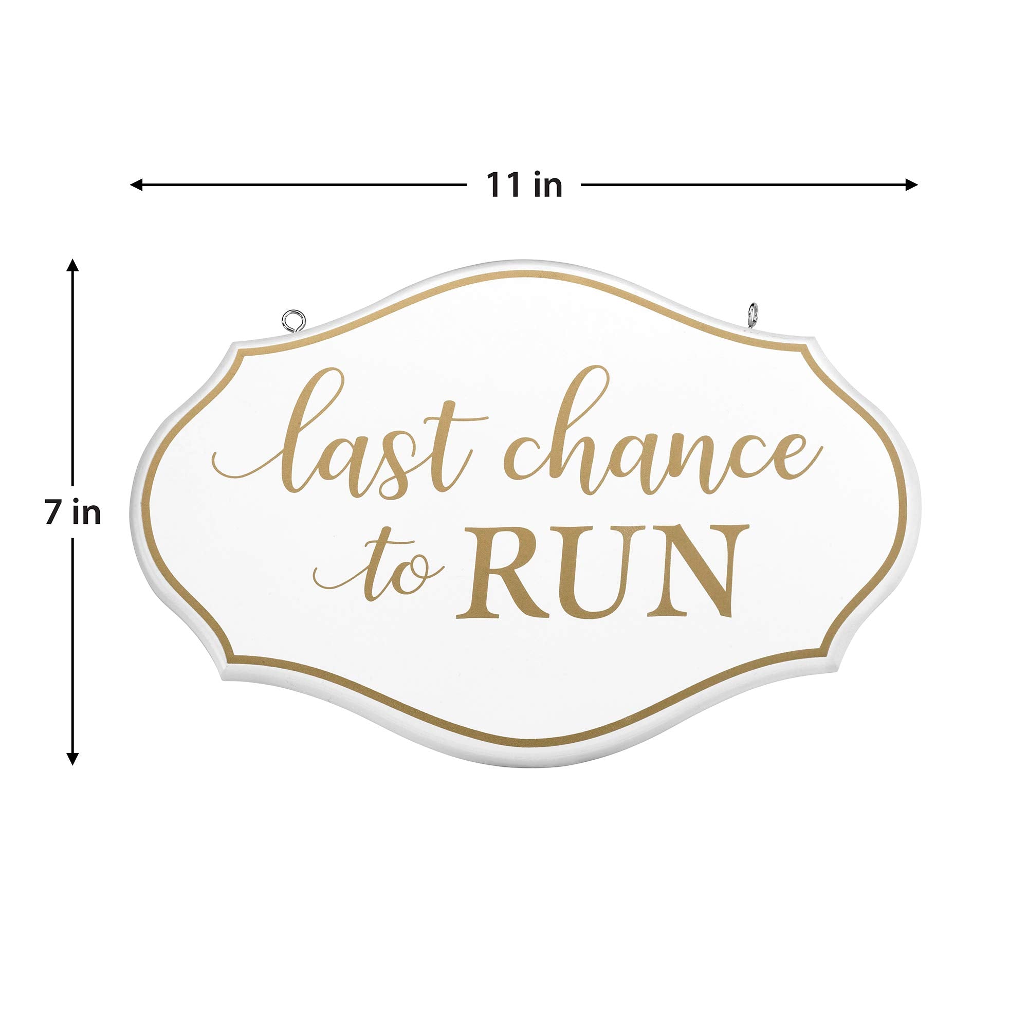Lillian Rose Flower Girl Ring Bearer To Run Sign, 0.75''X11.75''X7.75'', White